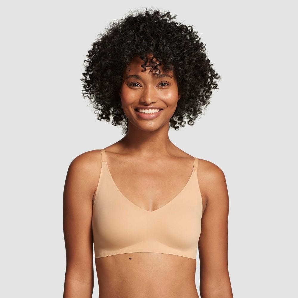 True & Co. True Everybody Women's Adjustable Strap Triangle Bra - Light Beige L: Wireless, Removable Padding, V Neck Product Image