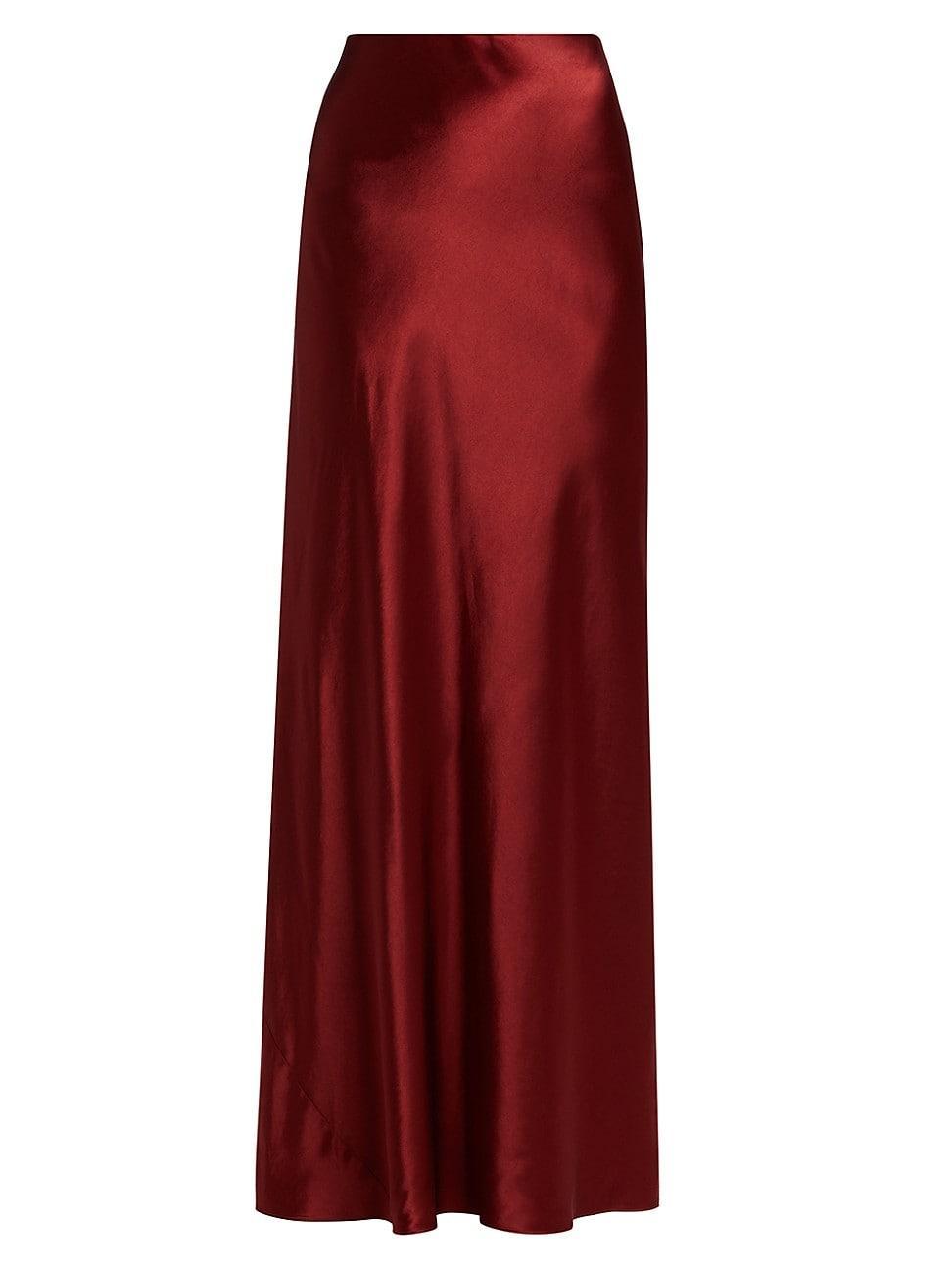 Womens Satin Maxi Skirt Product Image