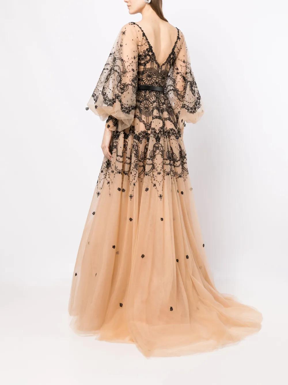 long-sleeve tule gown Product Image