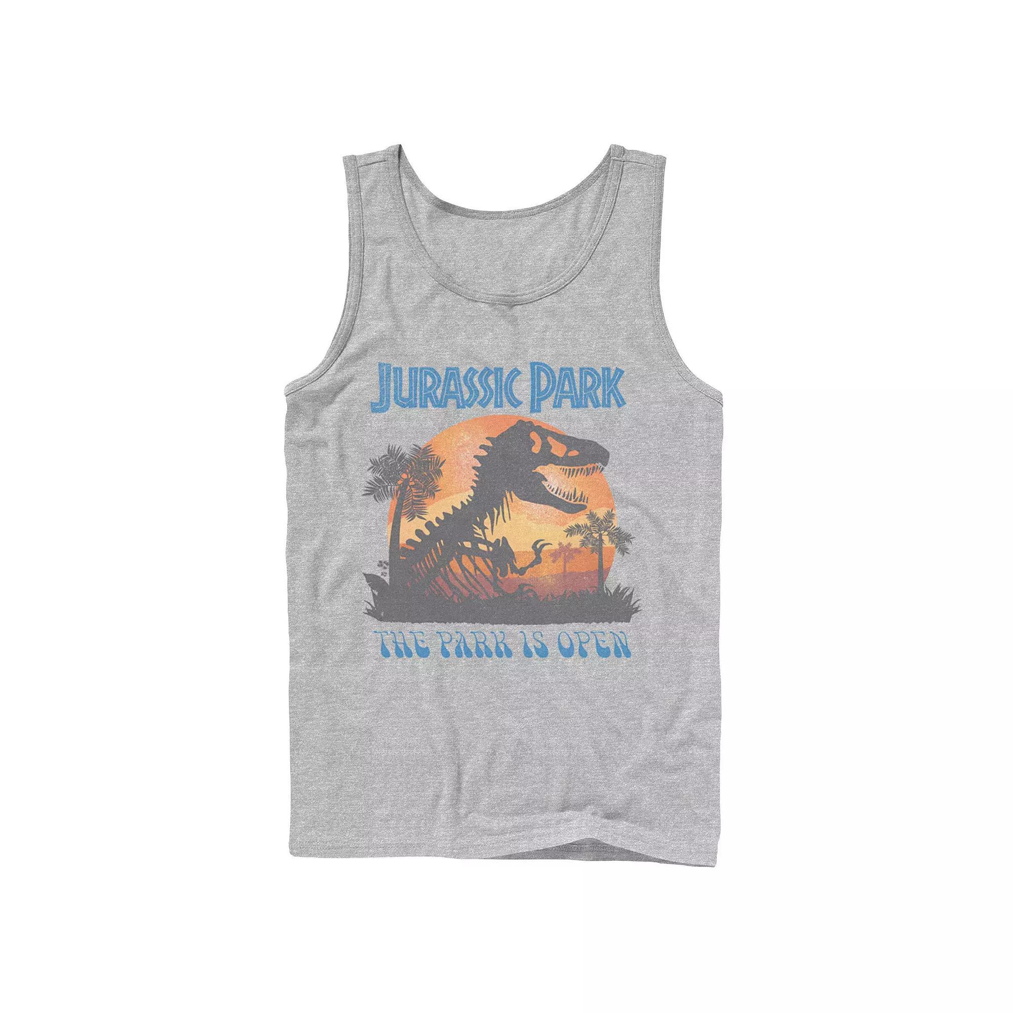 Men's Jurassic Park T Rex Sunset Portrait Tank Top, Size: XL, Black Product Image