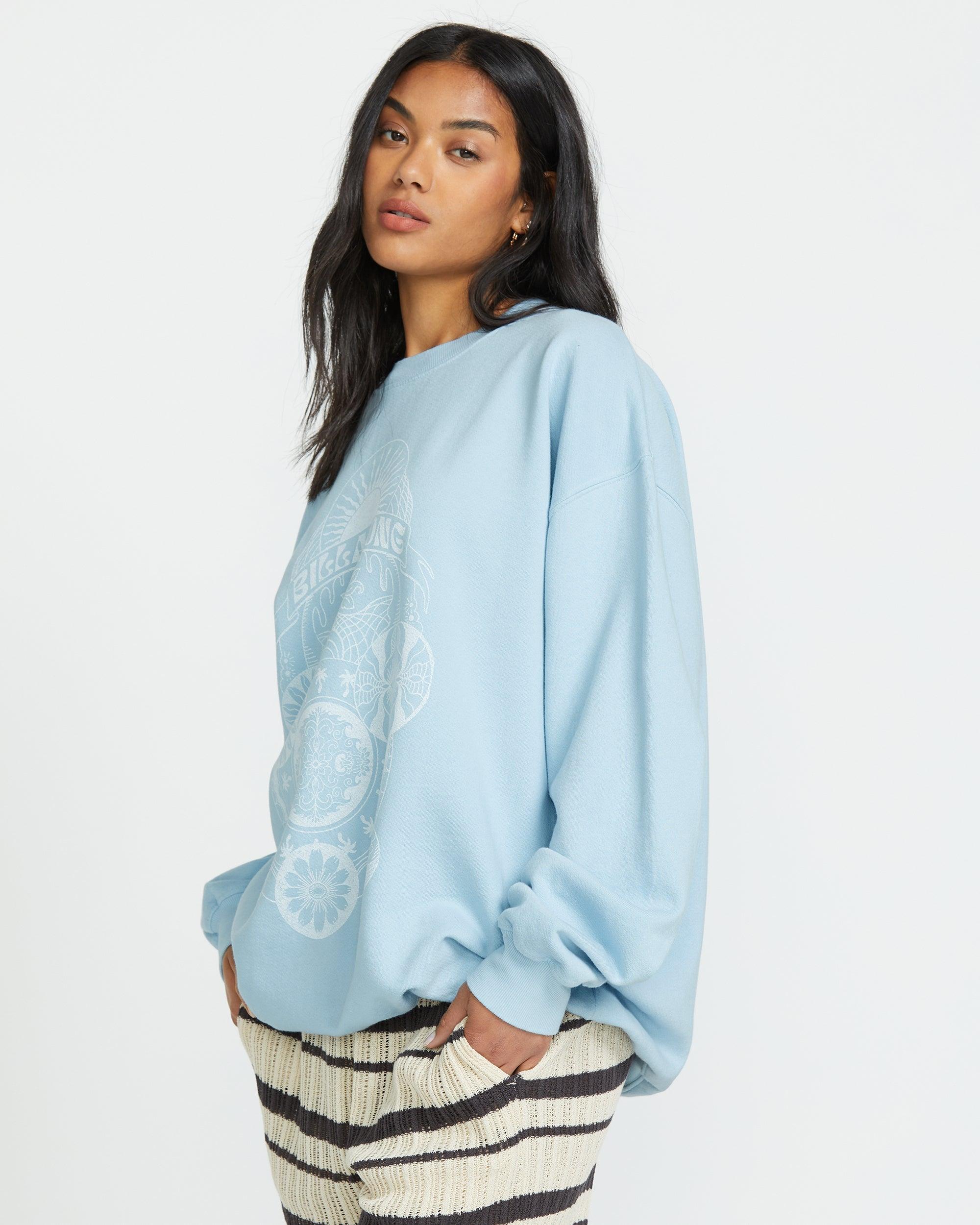 Ride In Crew Sweatshirt - Washed Chambray Female Product Image