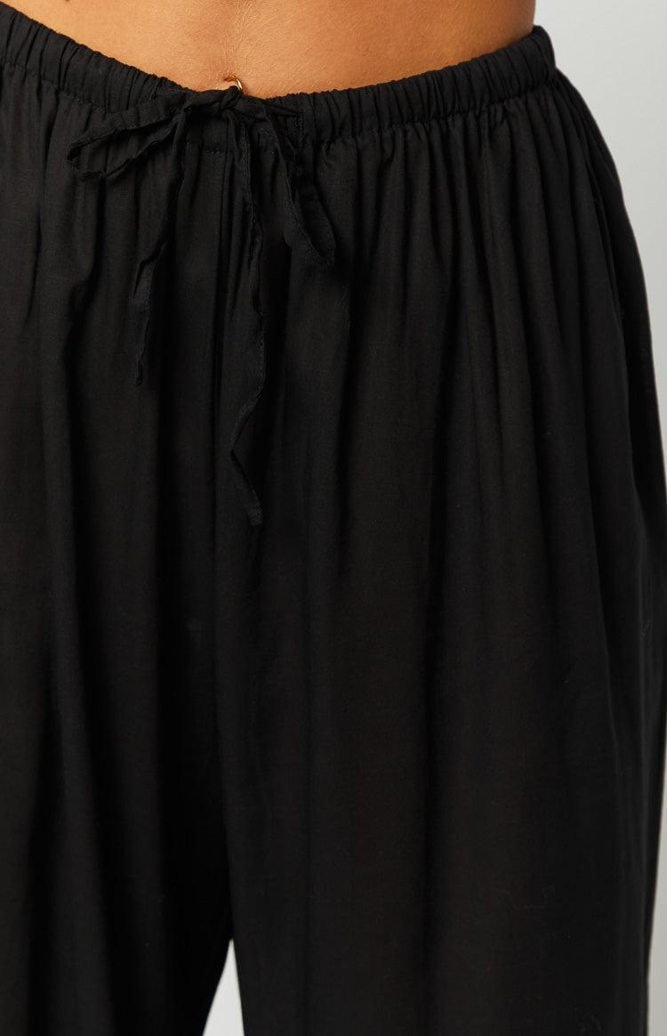 Cici Black Drawstring Pants Product Image