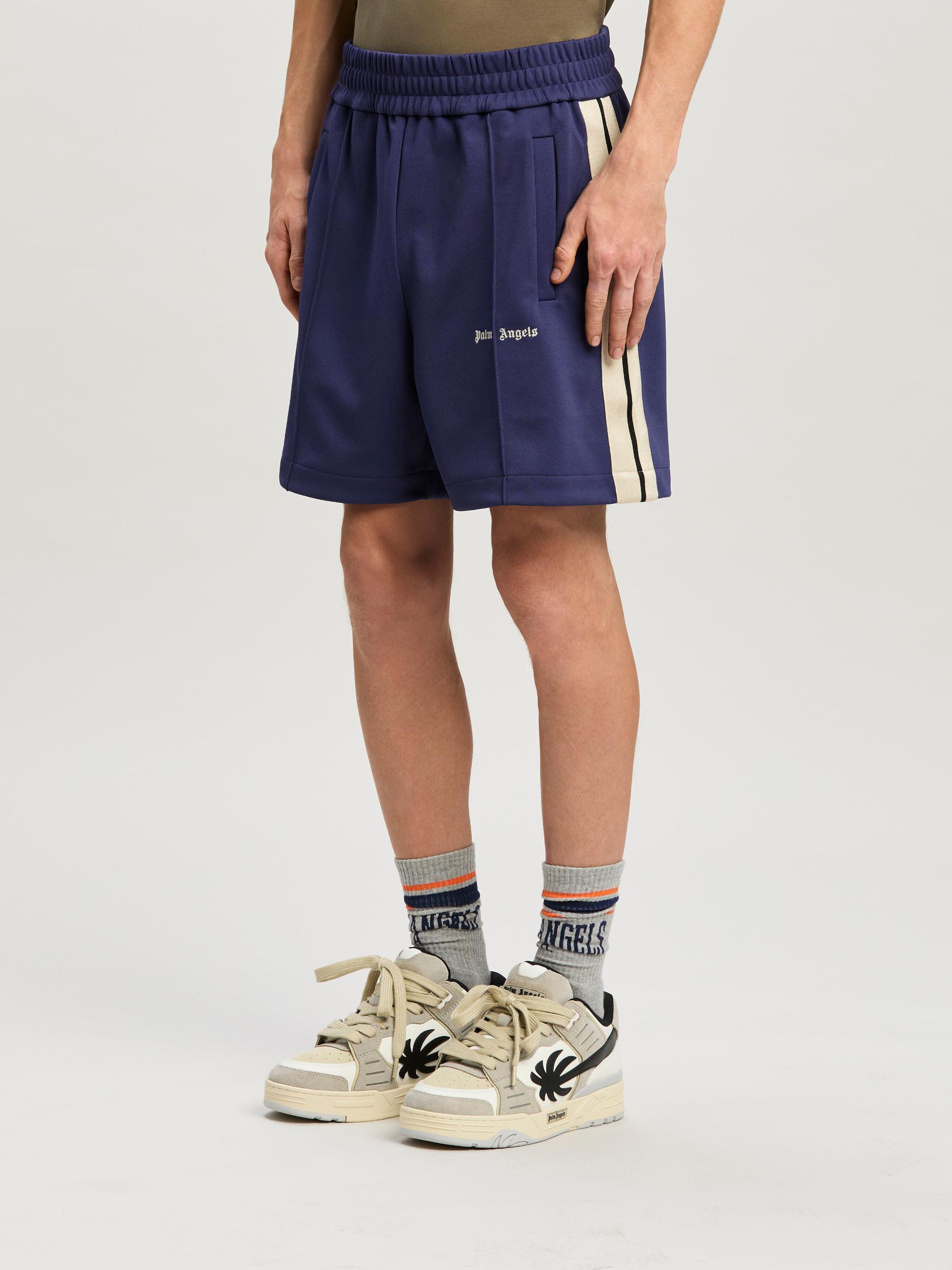 Classic Logo Track Shorts Navy Blue  Off Product Image