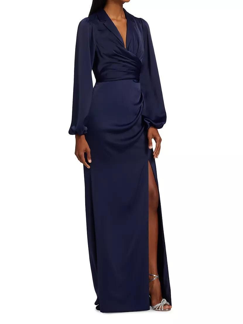 Kali Wrapped Satin Gown Product Image
