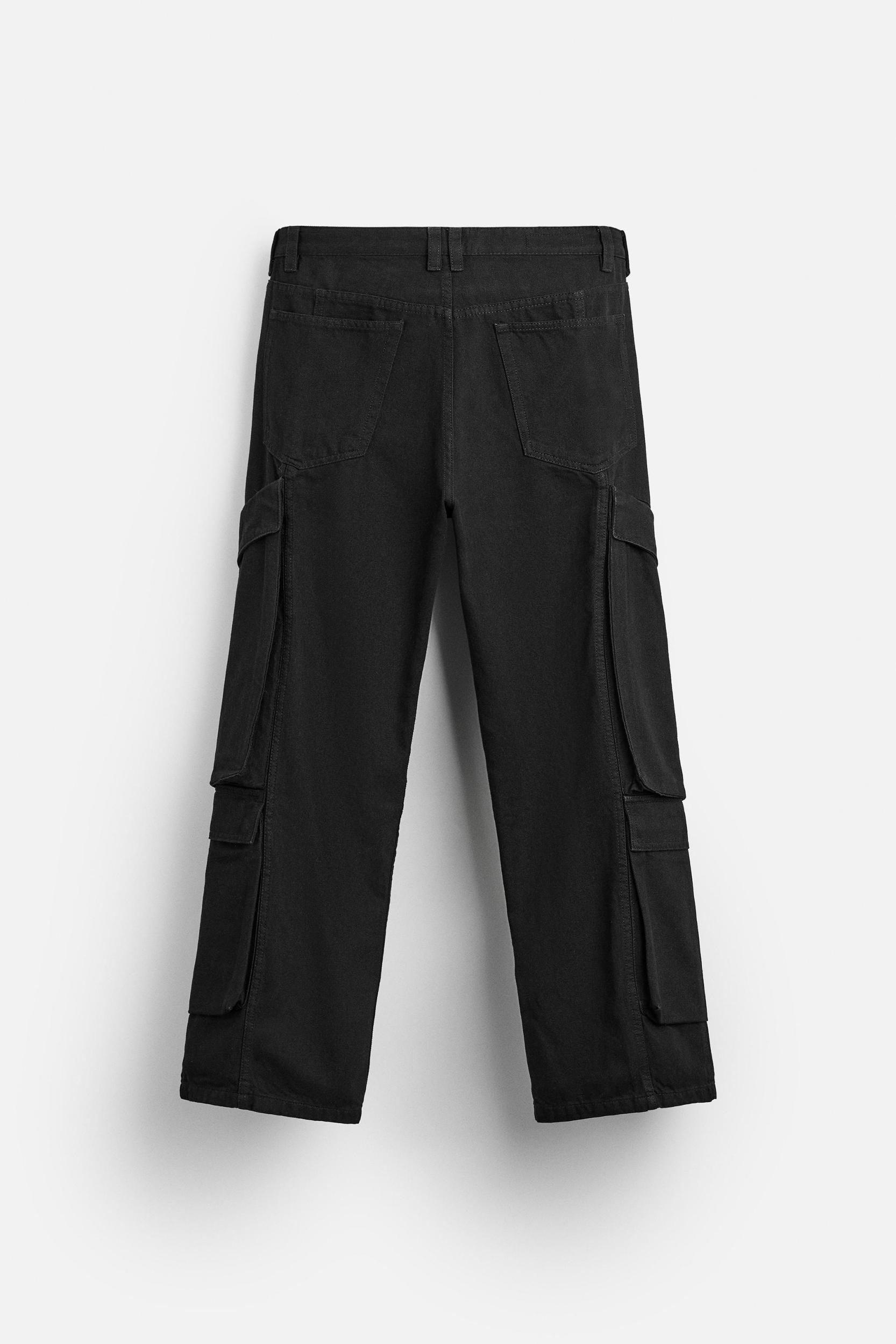 POCKET DENIM CARGO PANTS Product Image