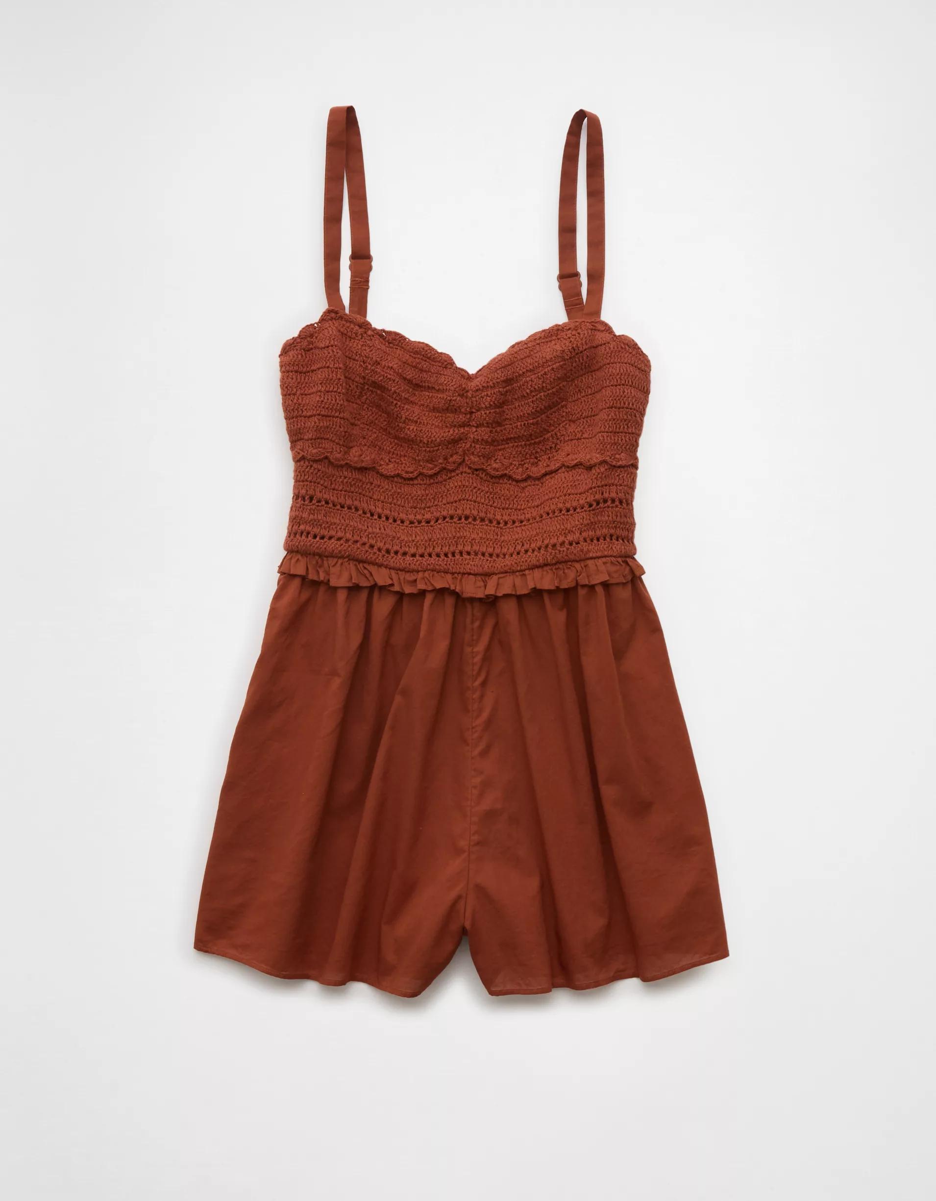 AE Crochet Bodice Romper Product Image