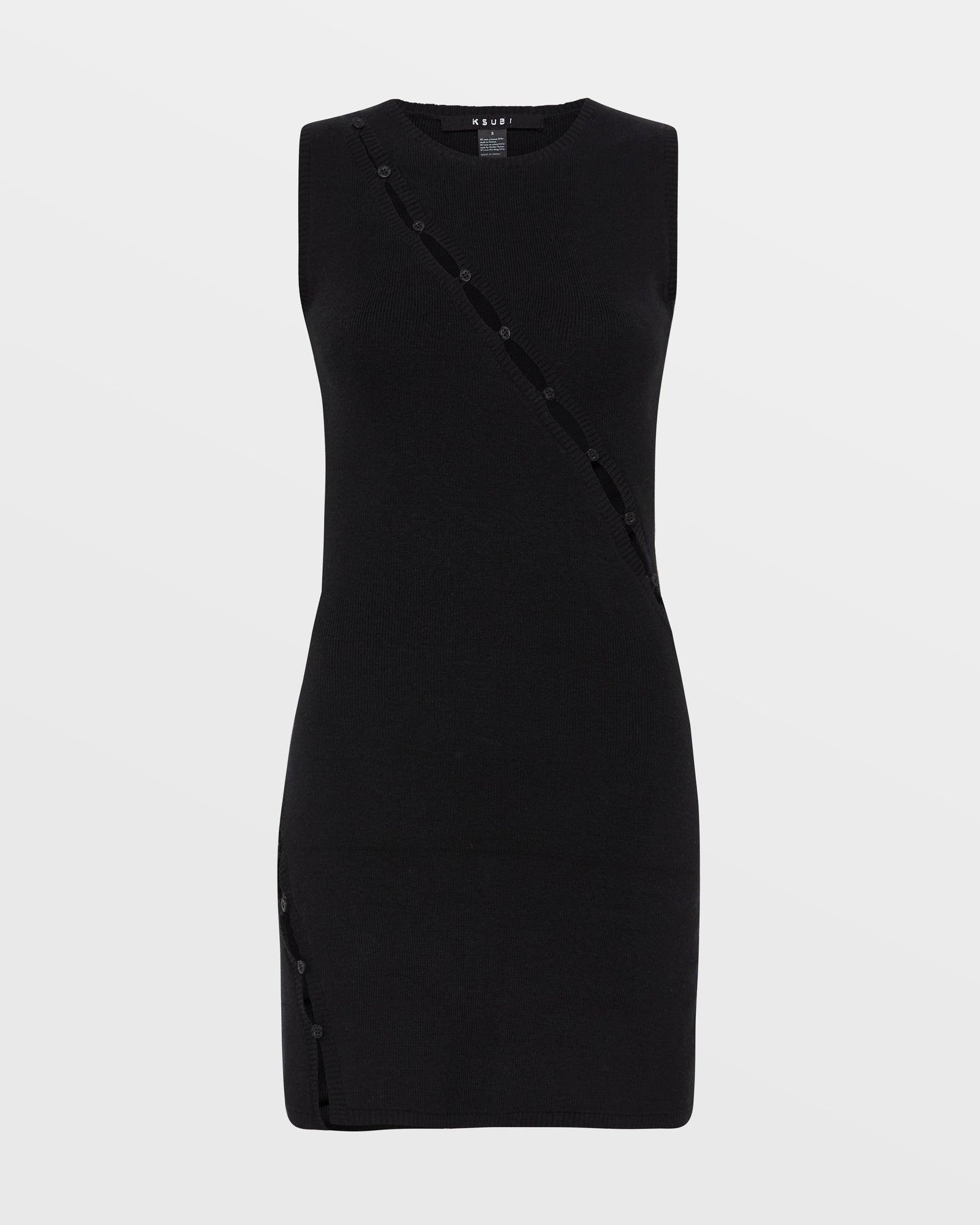 HEX KEYHOLE KNIT DRESS BLACK Female Product Image