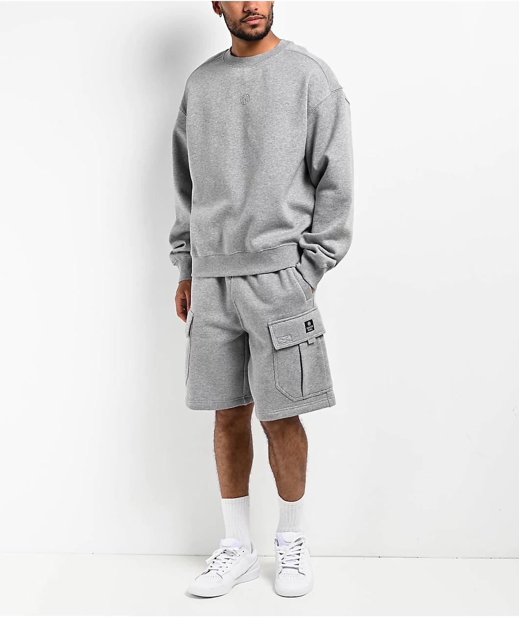 Ninth Hall Fundamentals Stash Grey Cargo Sweat Shorts Product Image