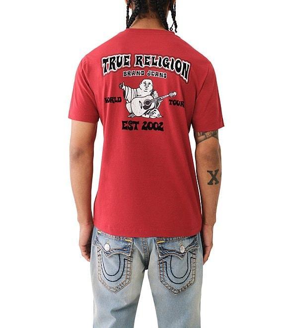 True Religion Arch Buddha Vintage Flock Graphic T-Shirt Product Image