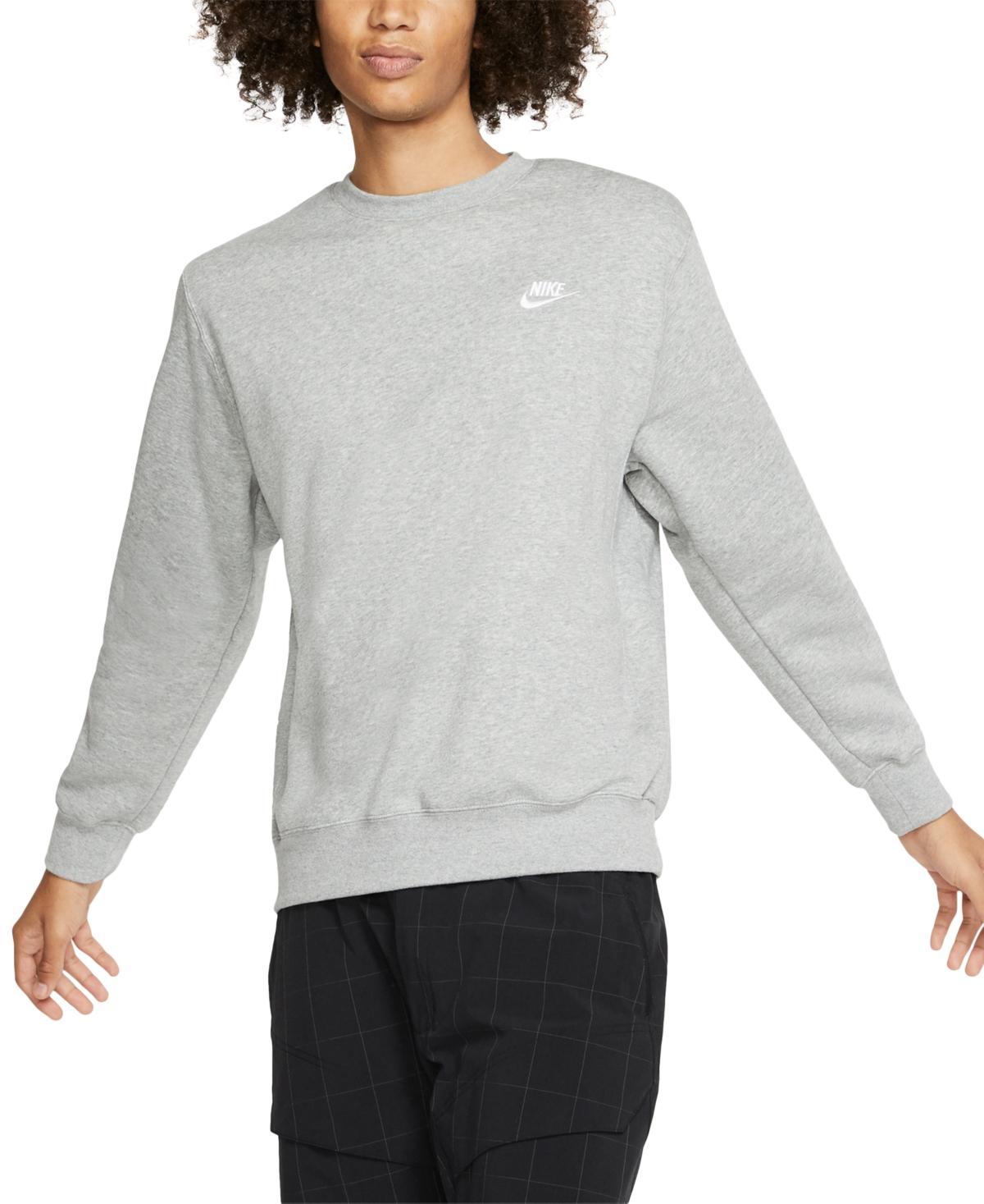 Nike Men's Club Crewneck Sweatshirt in Khaki/White at Nordstrom, Size Small Product Image