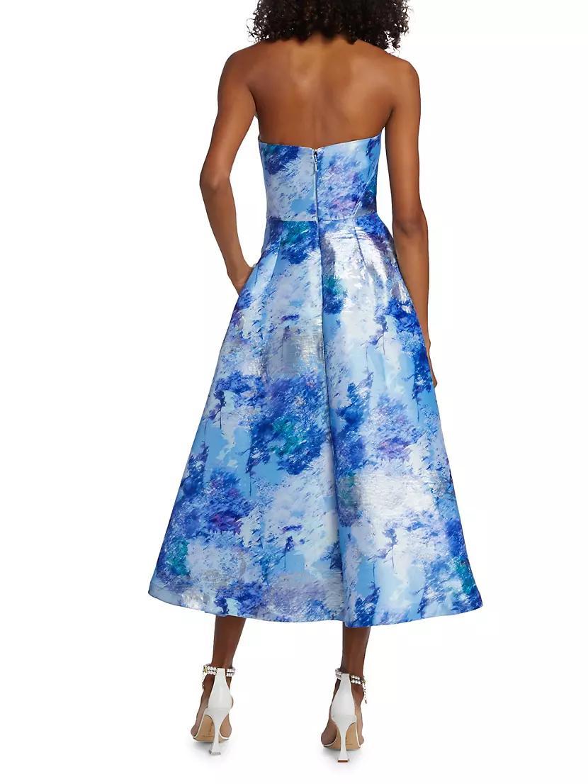 Violet Jacquard Midi-Dress Product Image
