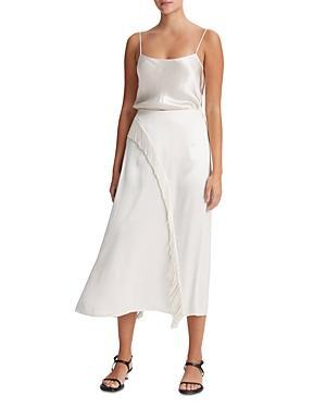 Womens Asymmetric Fringe Midi-Skirt Product Image