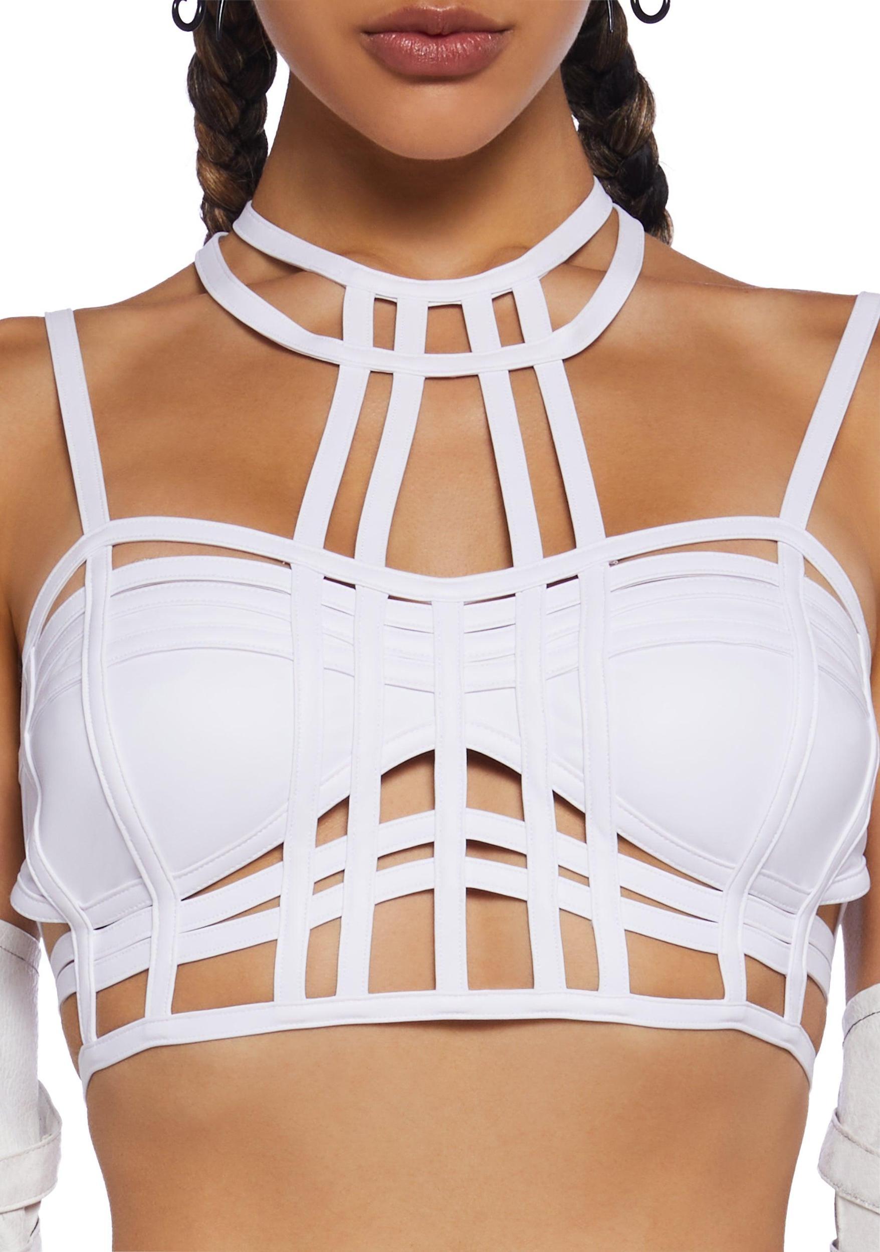 Deviant Treasure Bustier Top - White Male Product Image