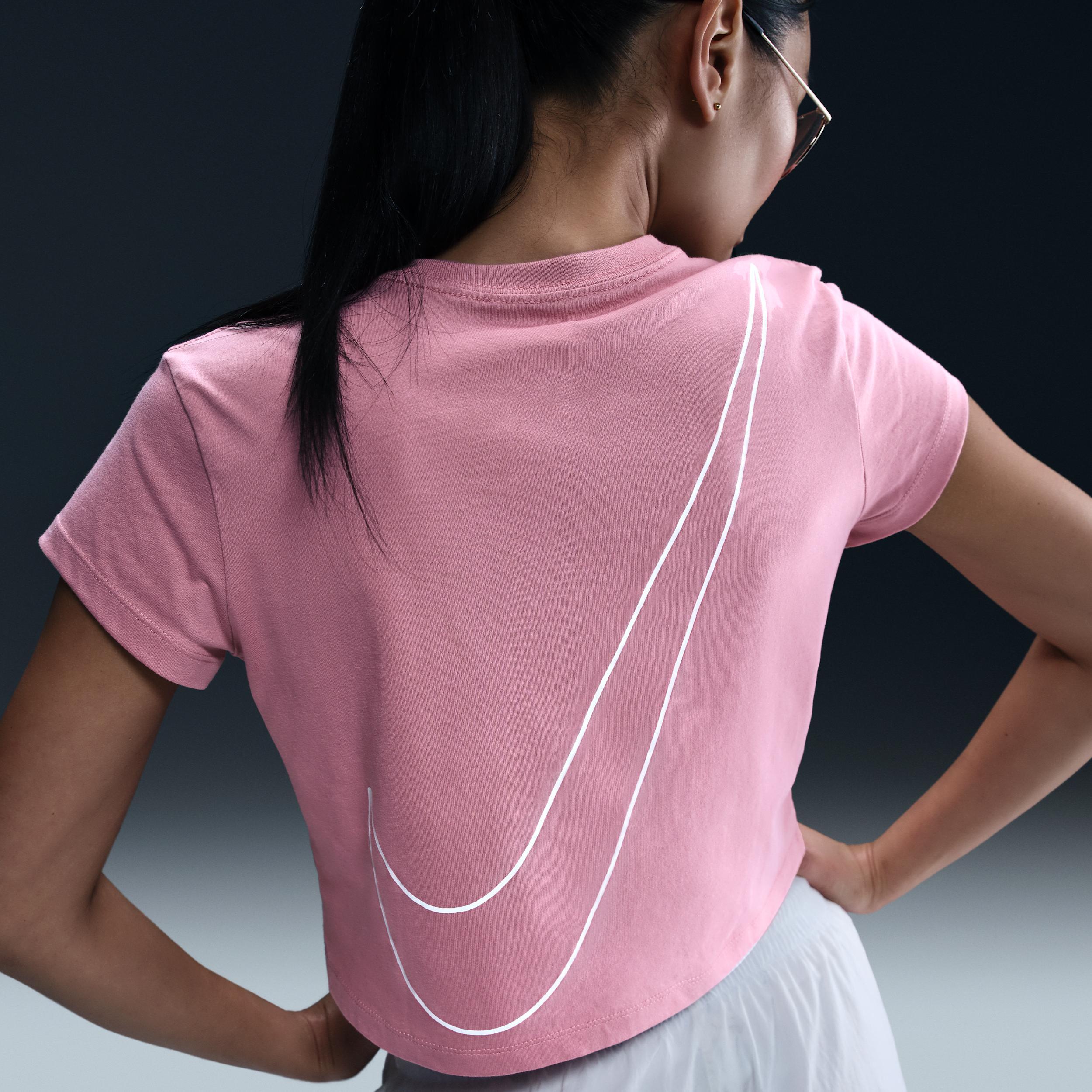 Women's Nike Sportswear Essential Club Crop Tee, Size: Medium, Elemental Pink Product Image