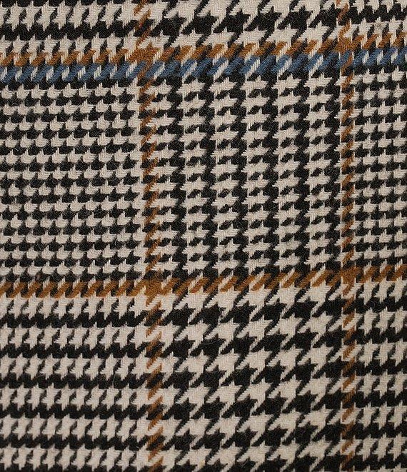 Le' AL.X Wool Blend Knit Glen Plaid High Rise Mini Pencil Coordinating Skirt Product Image