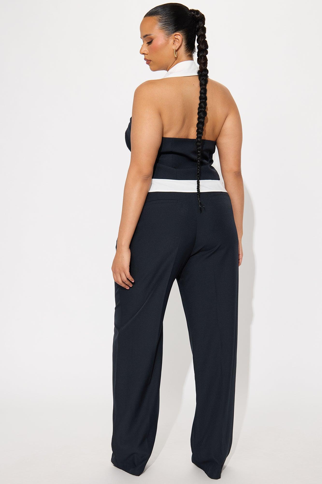 Yes Your Honor Vest Pant Set - Navy Product Image