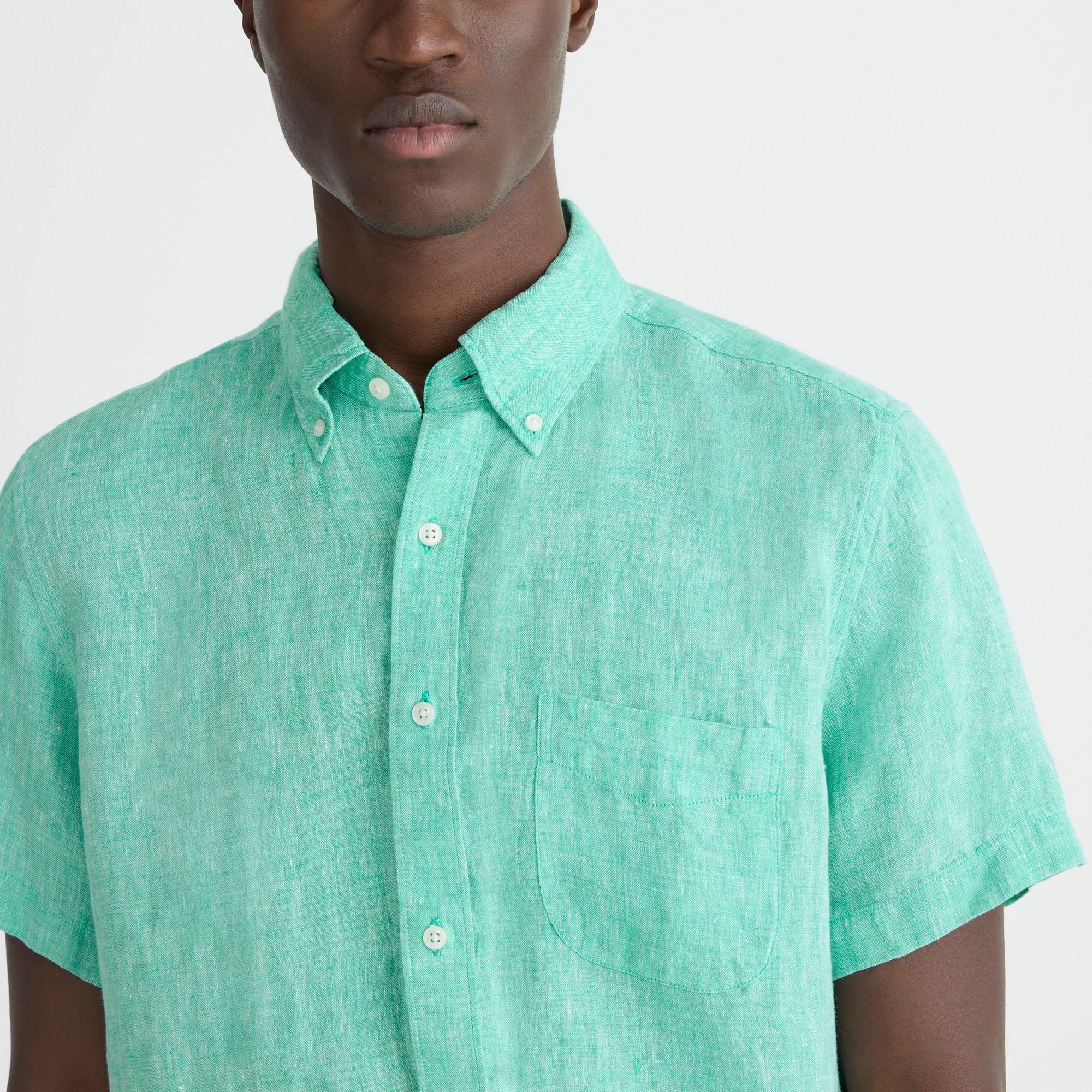 Short-sleeve Baird McNutt Irish linen shirt Product Image
