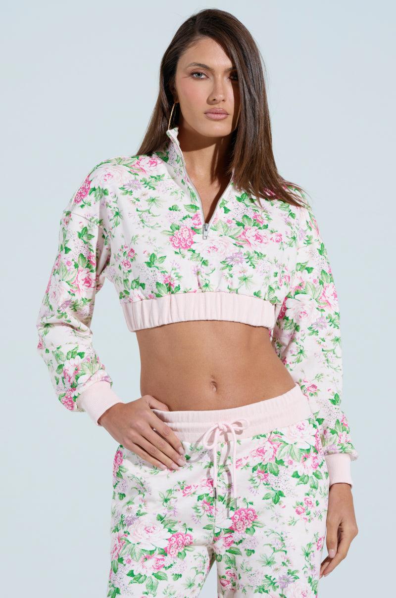DREAMING OF SPRING HALF ZIP SWEATSHIRT Product Image