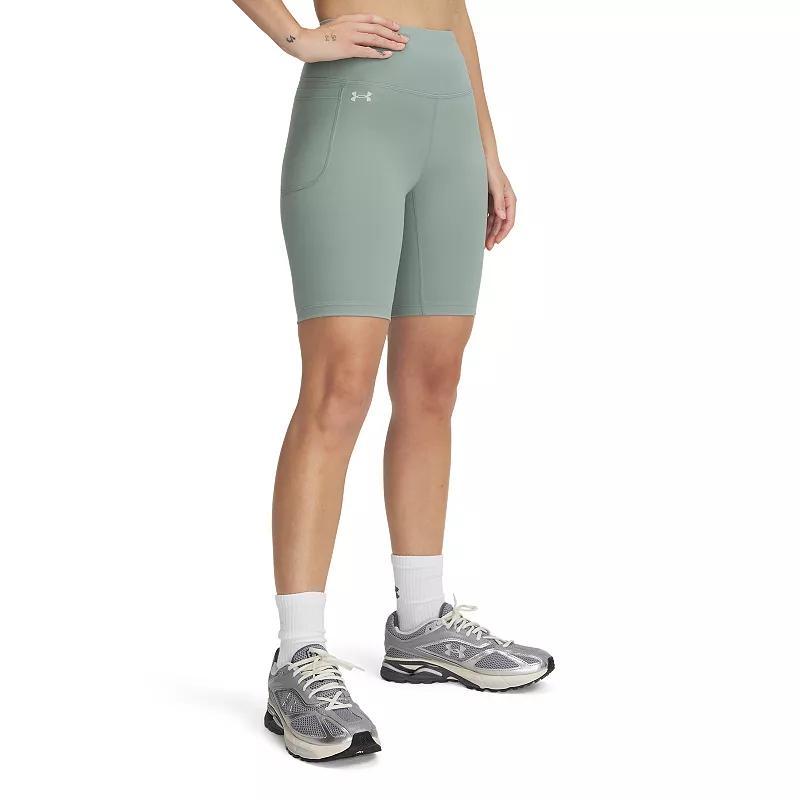 Women's Under Armour Motion 8-in. Bike Shorts, Size: Medium, Silica Green Product Image