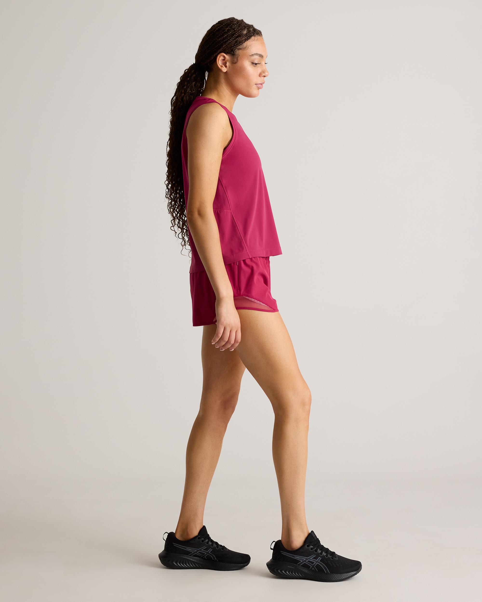 Quince | Women's Essential Run Cropped Muscle Tank Top Size XL, Nylon/Spandex Product Image