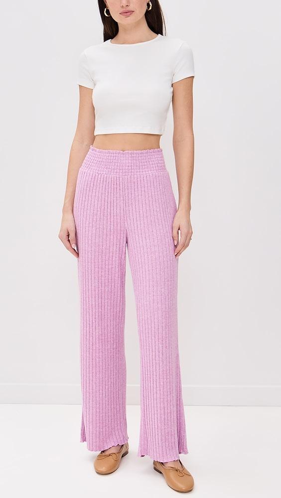 Z Supply Dawn Smocked Mini Rib Pants | Shopbop Product Image