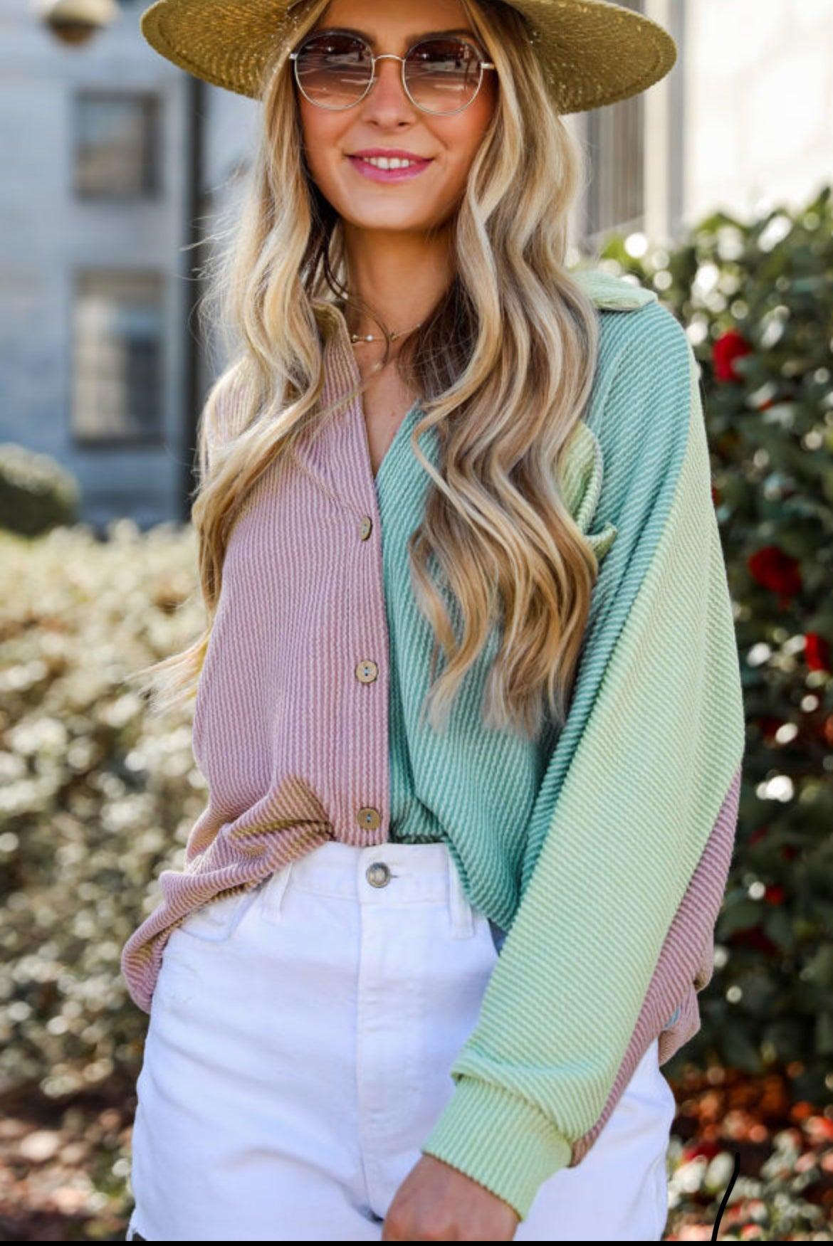Button Blouse- Multi Product Image
