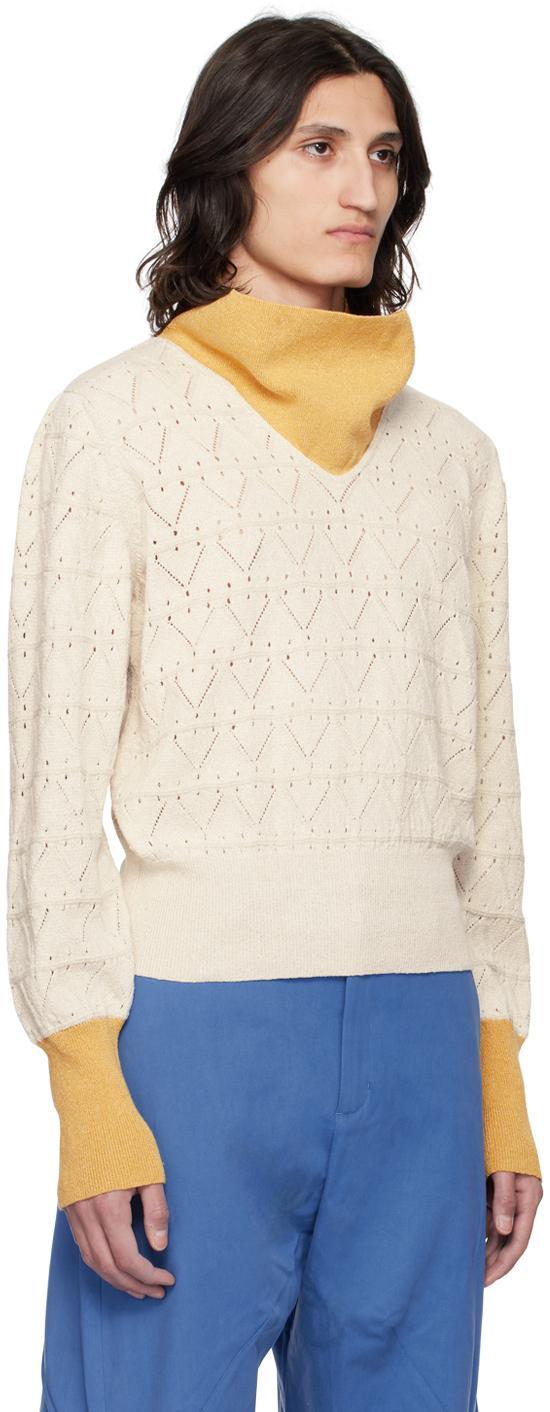 KIKO KOSTADINOV Beige & Yellow Brecht Turtleneck In Lurexcrem/lurexyllw Product Image