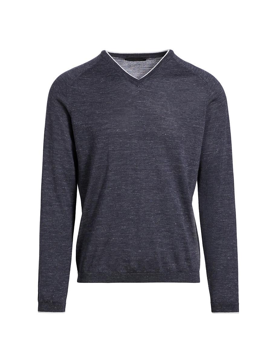 Mens COLLECTION Wool, Silk & Linen Sweater Product Image