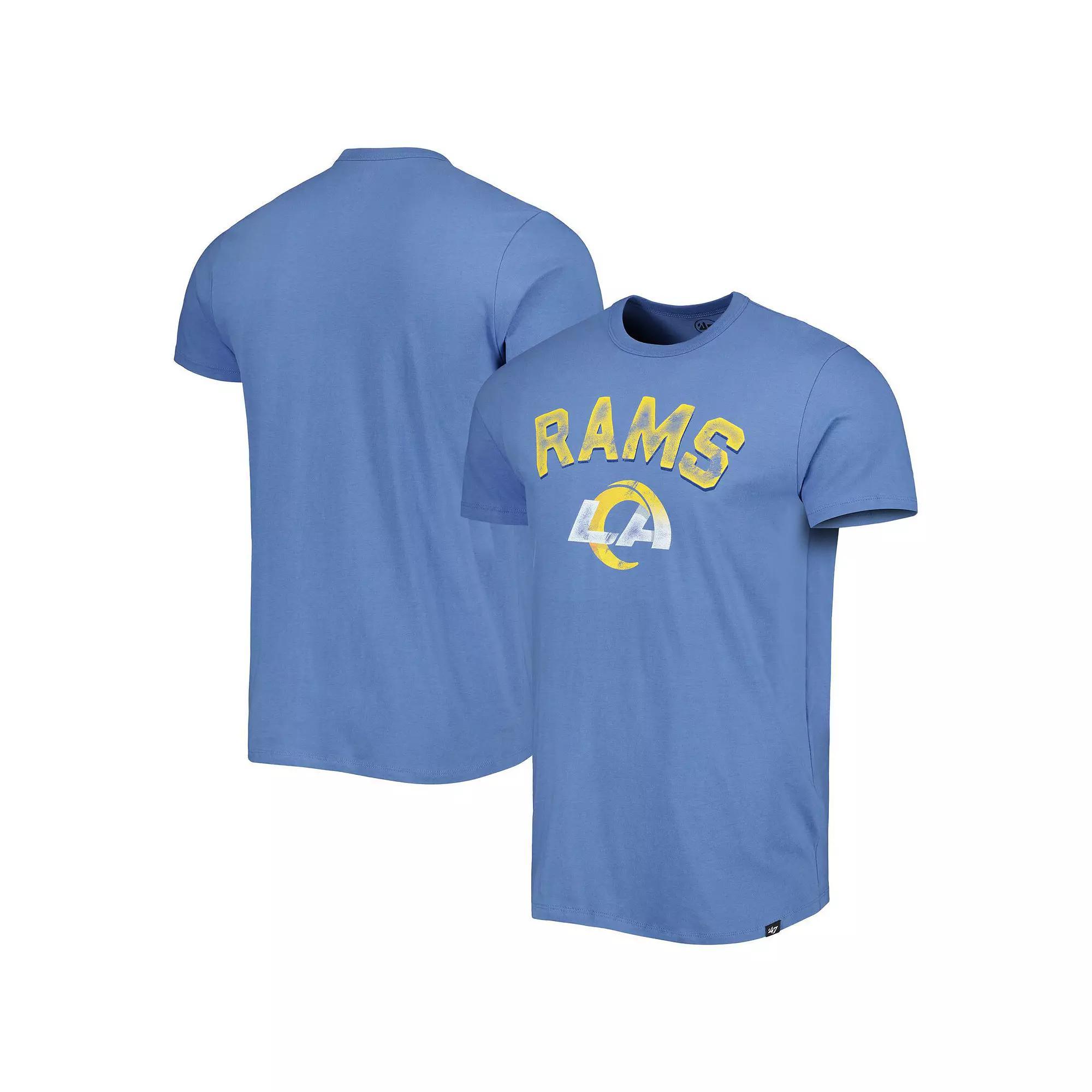 Men's '47 Royal Los Angeles Rams All Arch Franklin T-Shirt, Size: Large, Blue Product Image