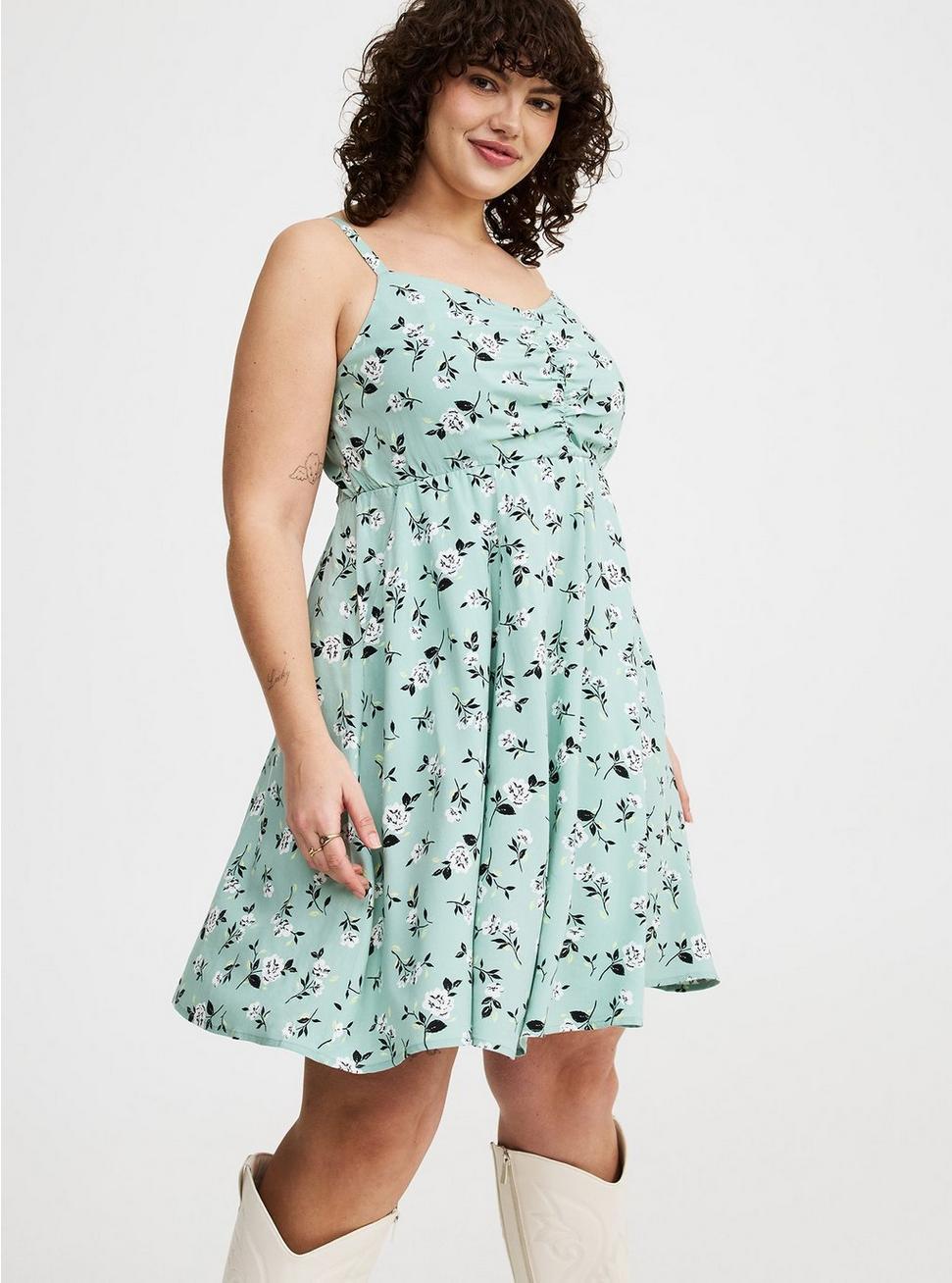 Challis Skater Mini Dress Product Image