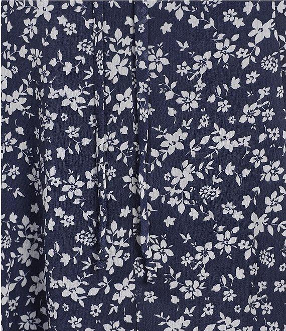 Copper Key Floral V Neck Chiffon Dress Product Image