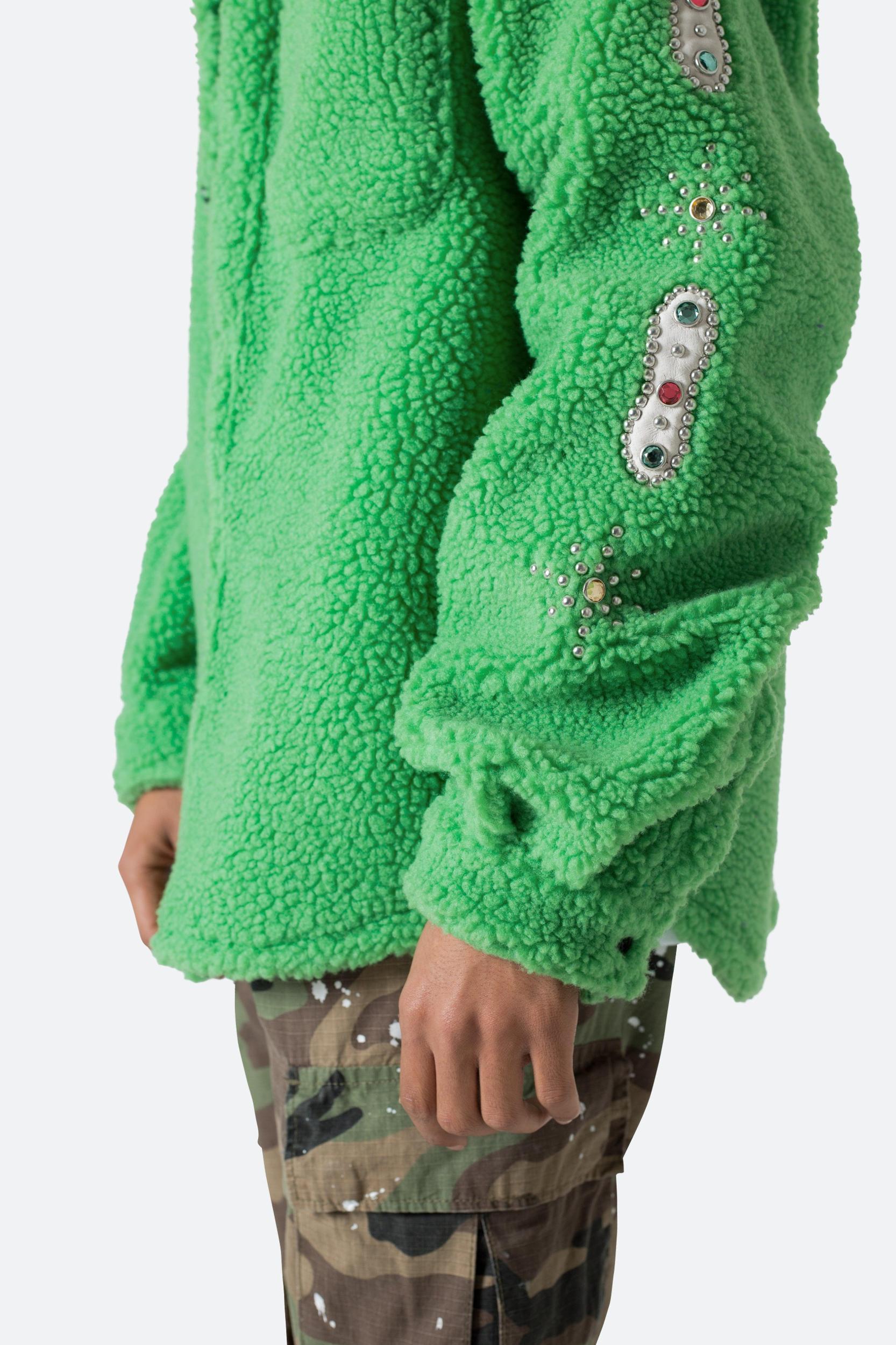 Jewel Sherpa Jacket - Green Product Image