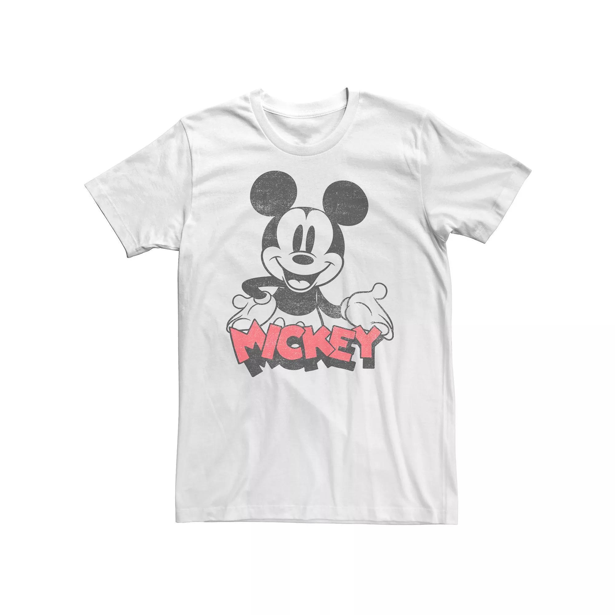 Disney's Mickey Mouse Men's Happy Tee, Size: XL, White Product Image