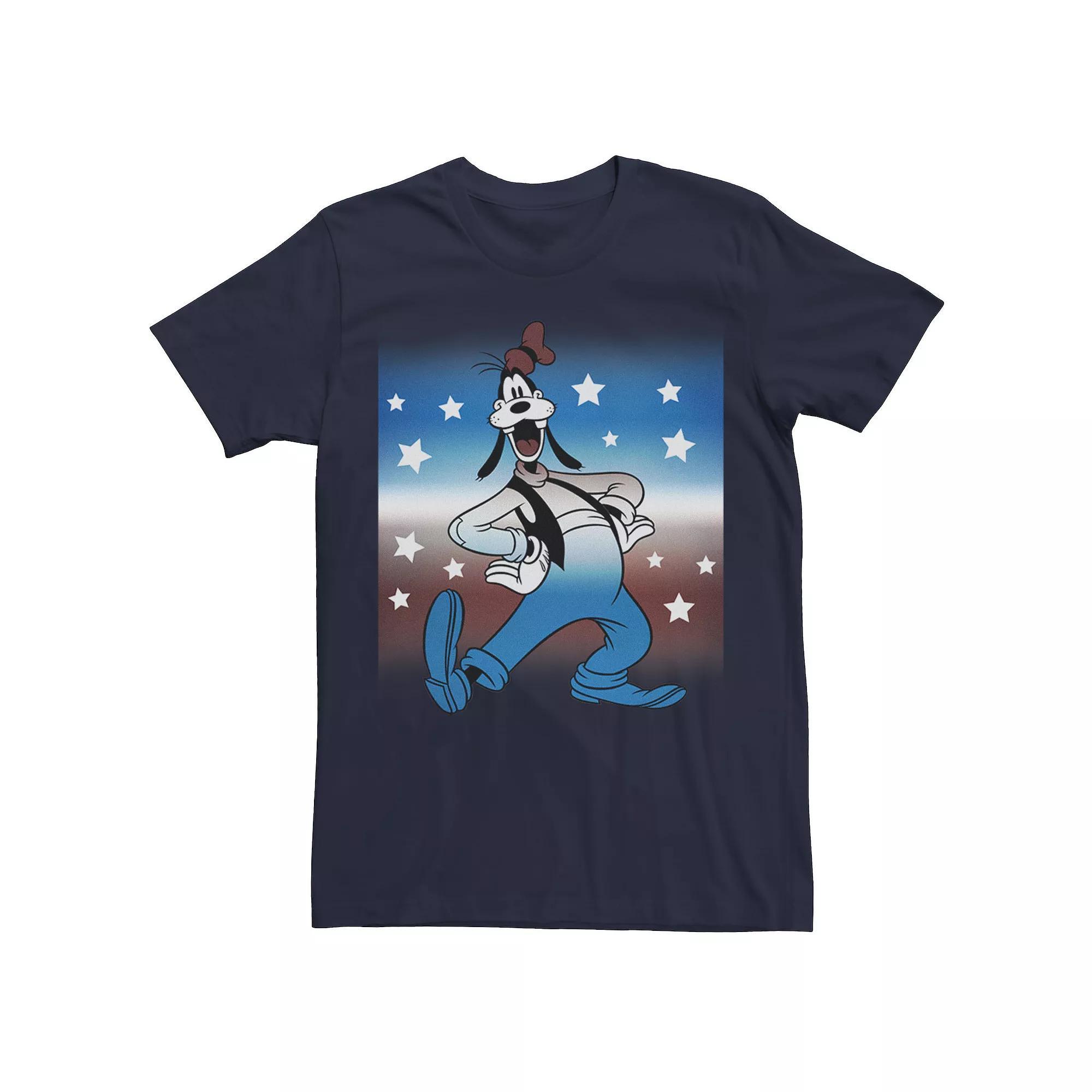 Disney's Mickey And Friends Goofy Men's Americana Portrait Tee, Size: Small, Blue Product Image