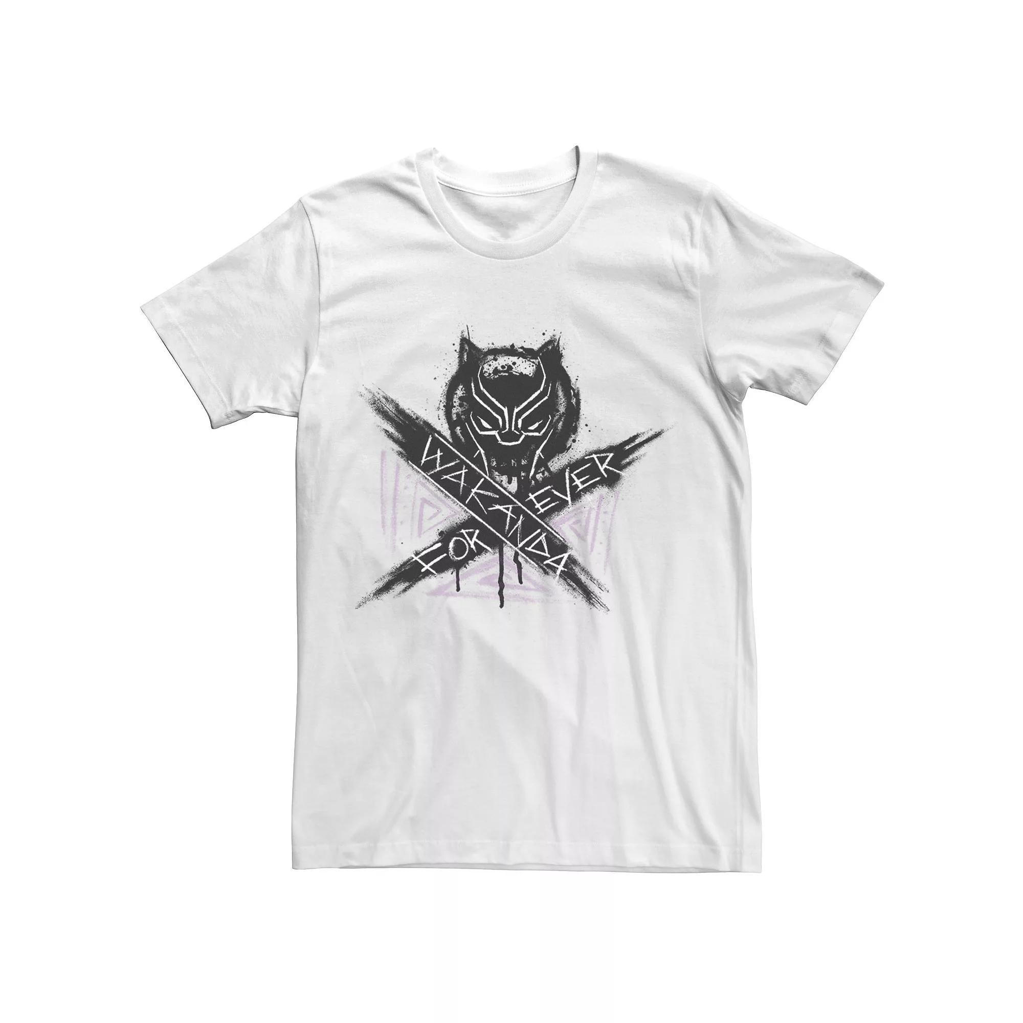 Mens Marvel Black Panther Painted Wakanda Forever Graphic Tee Product Image