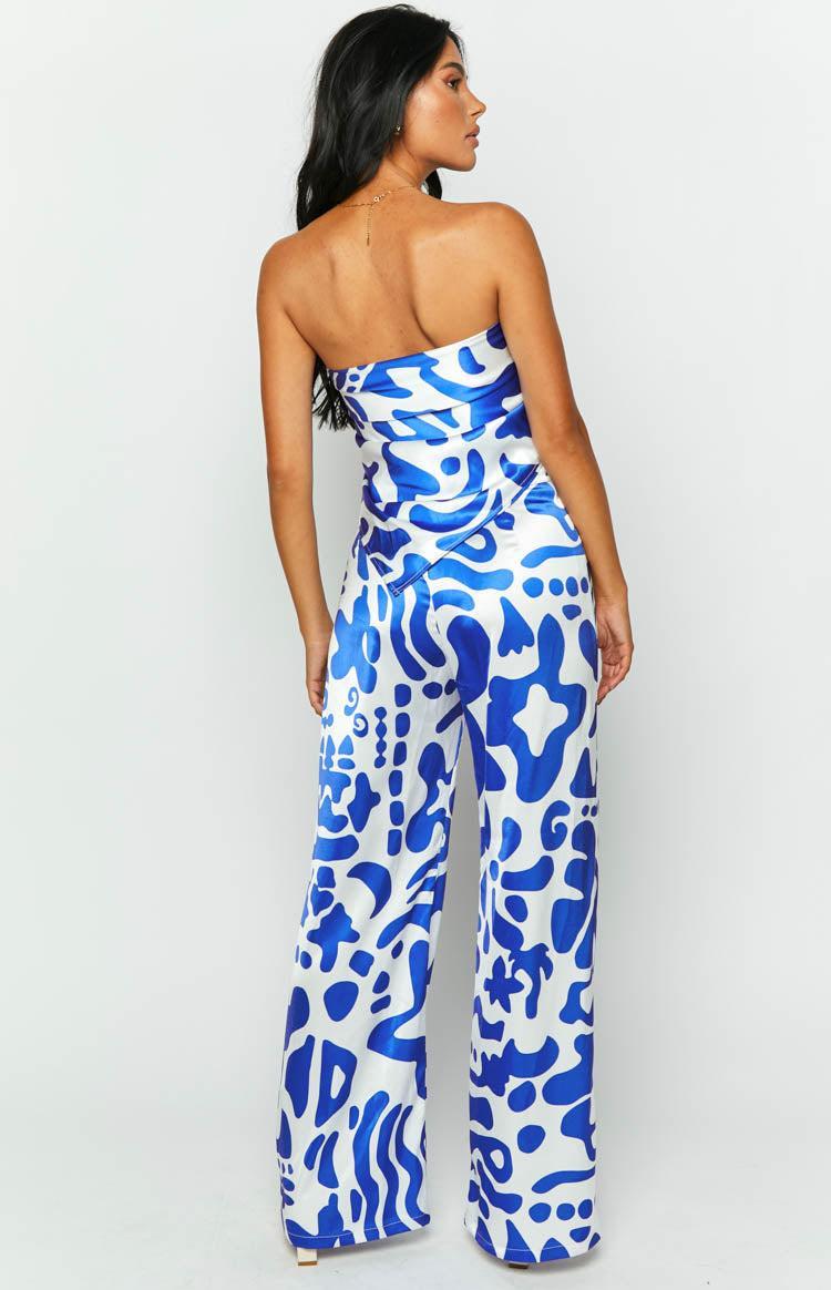 Mykonos Blue Print Pants Product Image