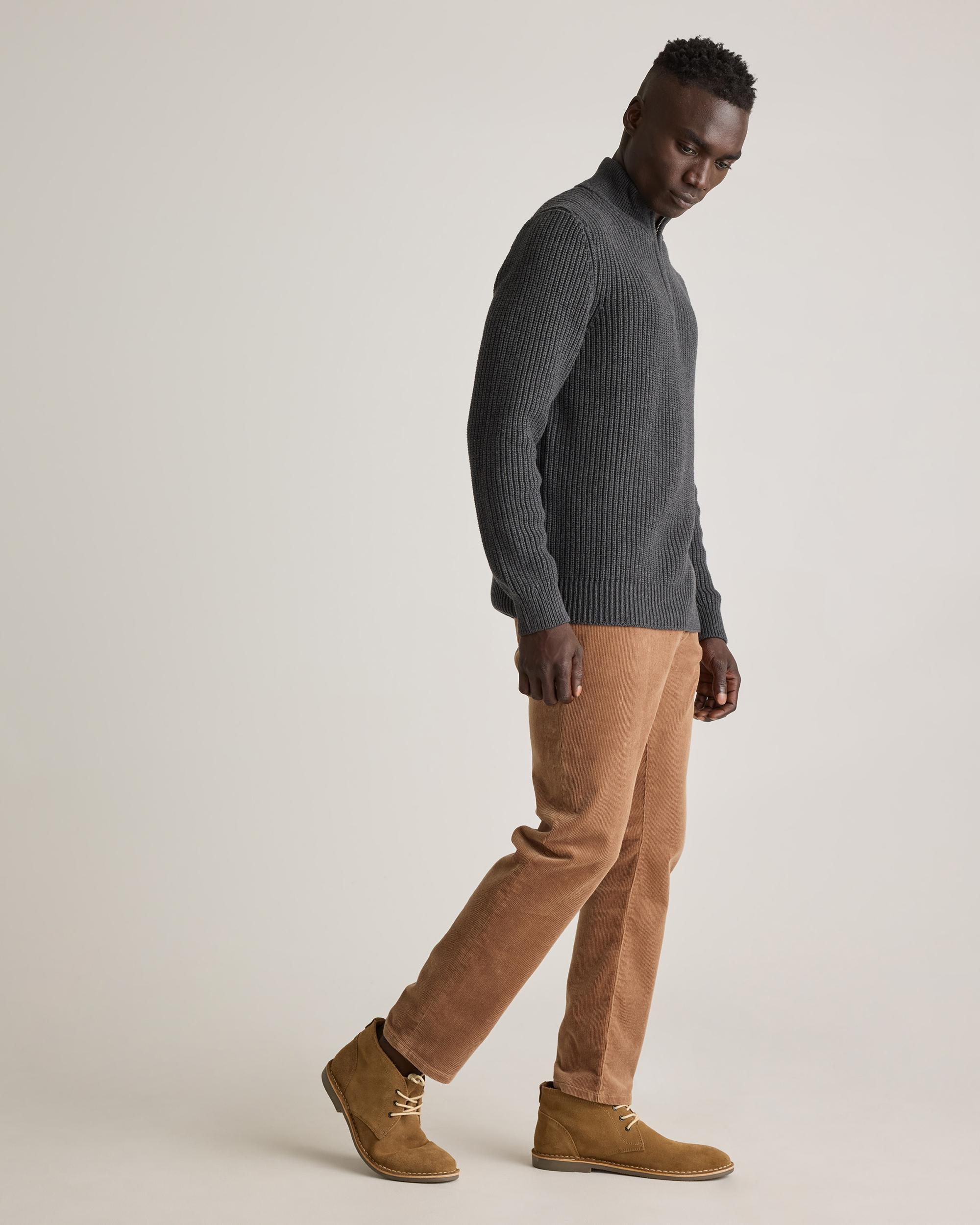 Quince | Men's Fisherman Quarter-Zip Sweater Organic Cotton Product Image