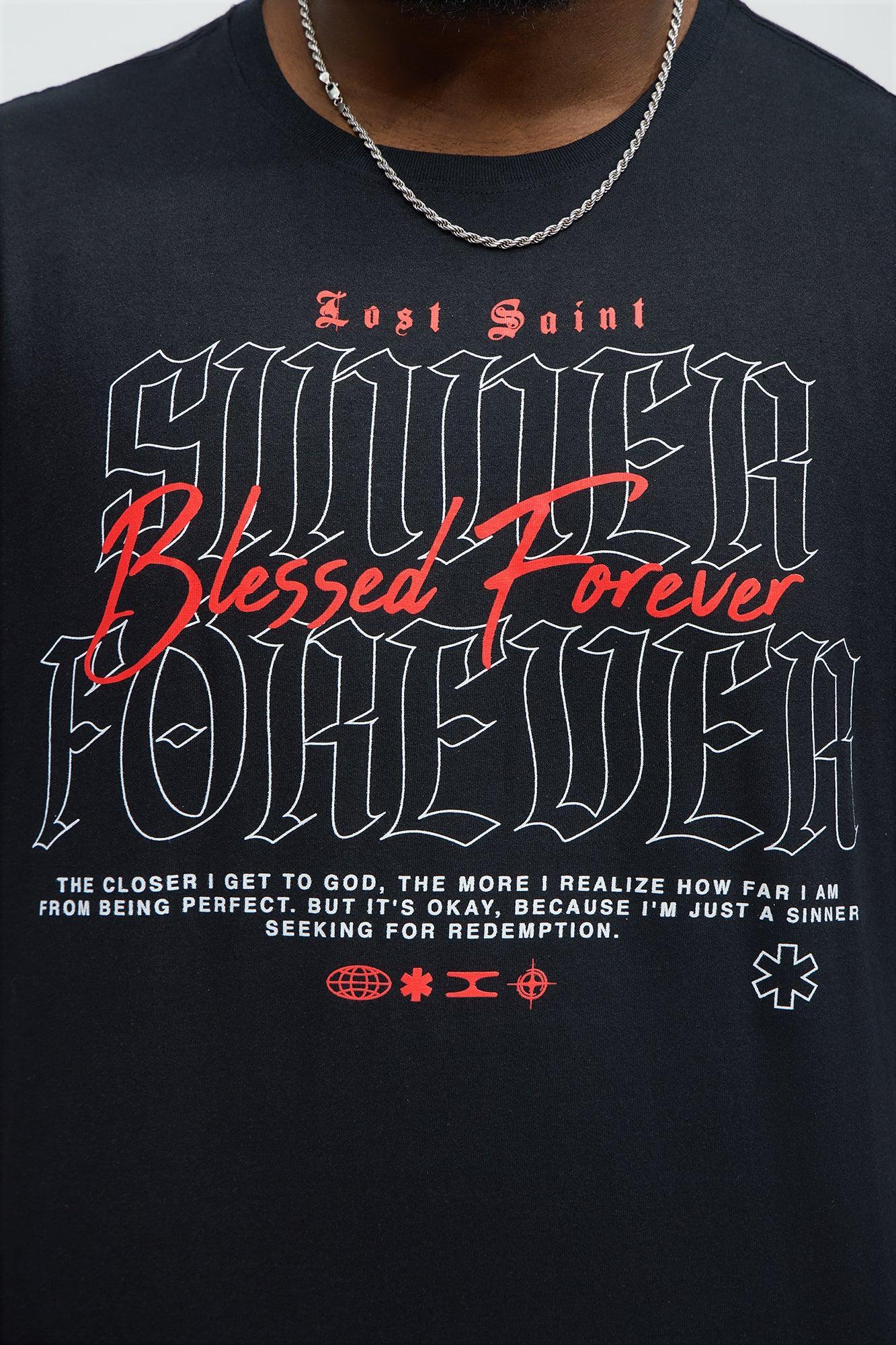 Lost Saint Blessed Forever Oversized Short Sleeve Tee - Black Product Image