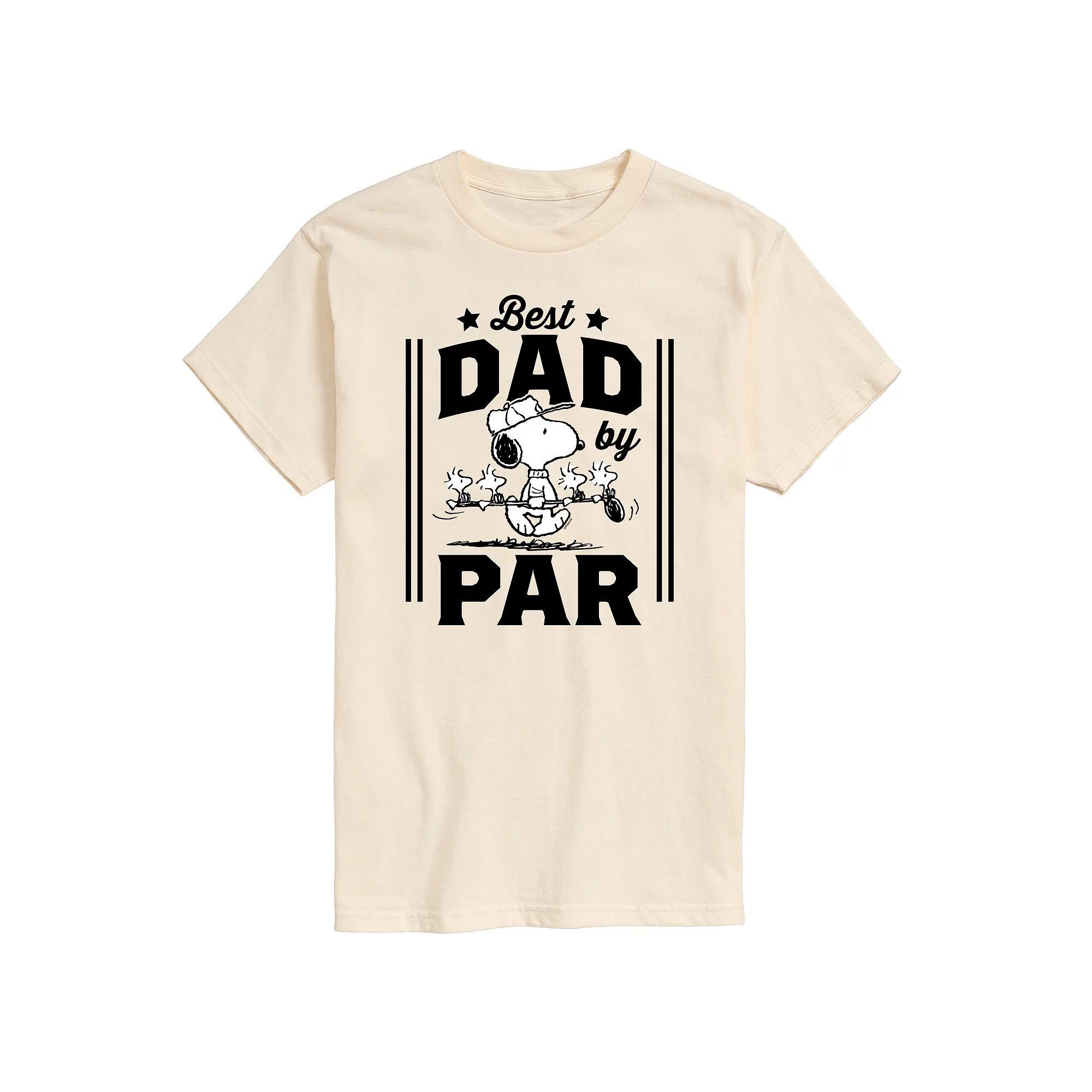 Mens Peanuts Best Dad By Par Graphic Tee Product Image