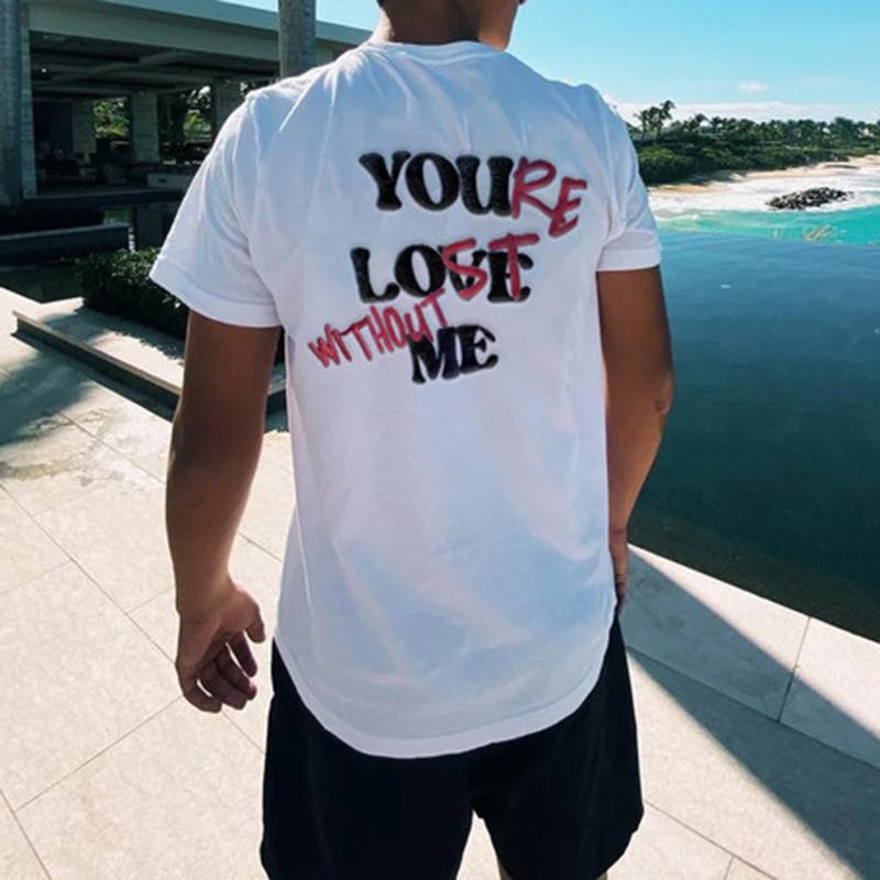 Your Lost Without Me Puff Print Graphic Cotton T-Shirt Product Image