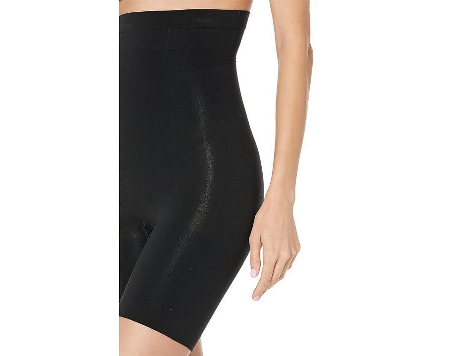 Spanx Everyday Seamless Shaping High-Waisted Mid-Thigh Shorts in beige Product Image