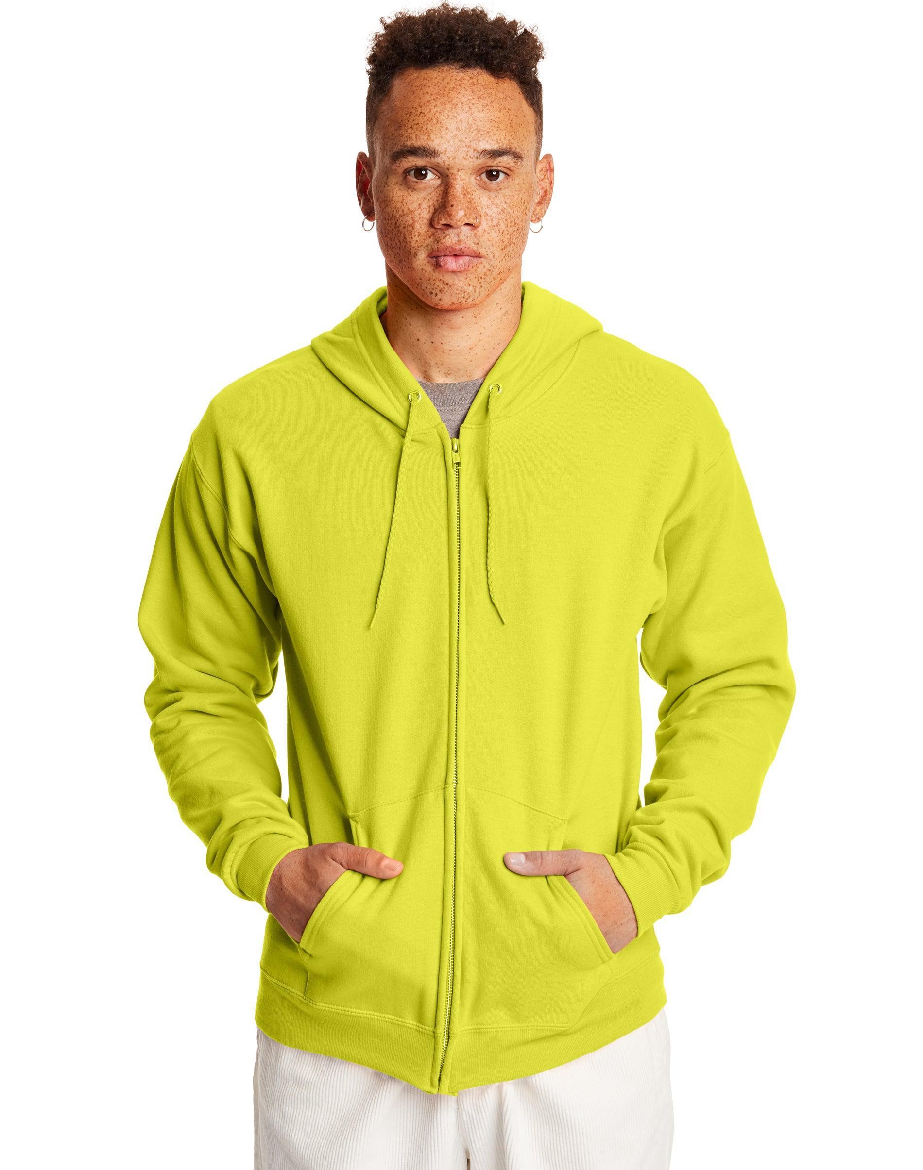 Men's Hanes® EcoSmart Fleece Full-Zip Hooded Jacket, Size: Large, Deep Royal1 Product Image