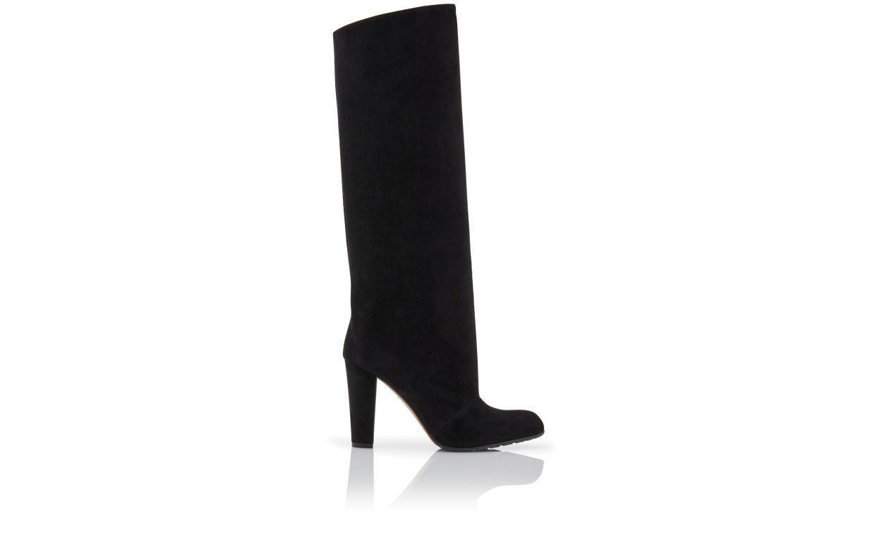GARDA Black Suede Knee High Boots Product Image