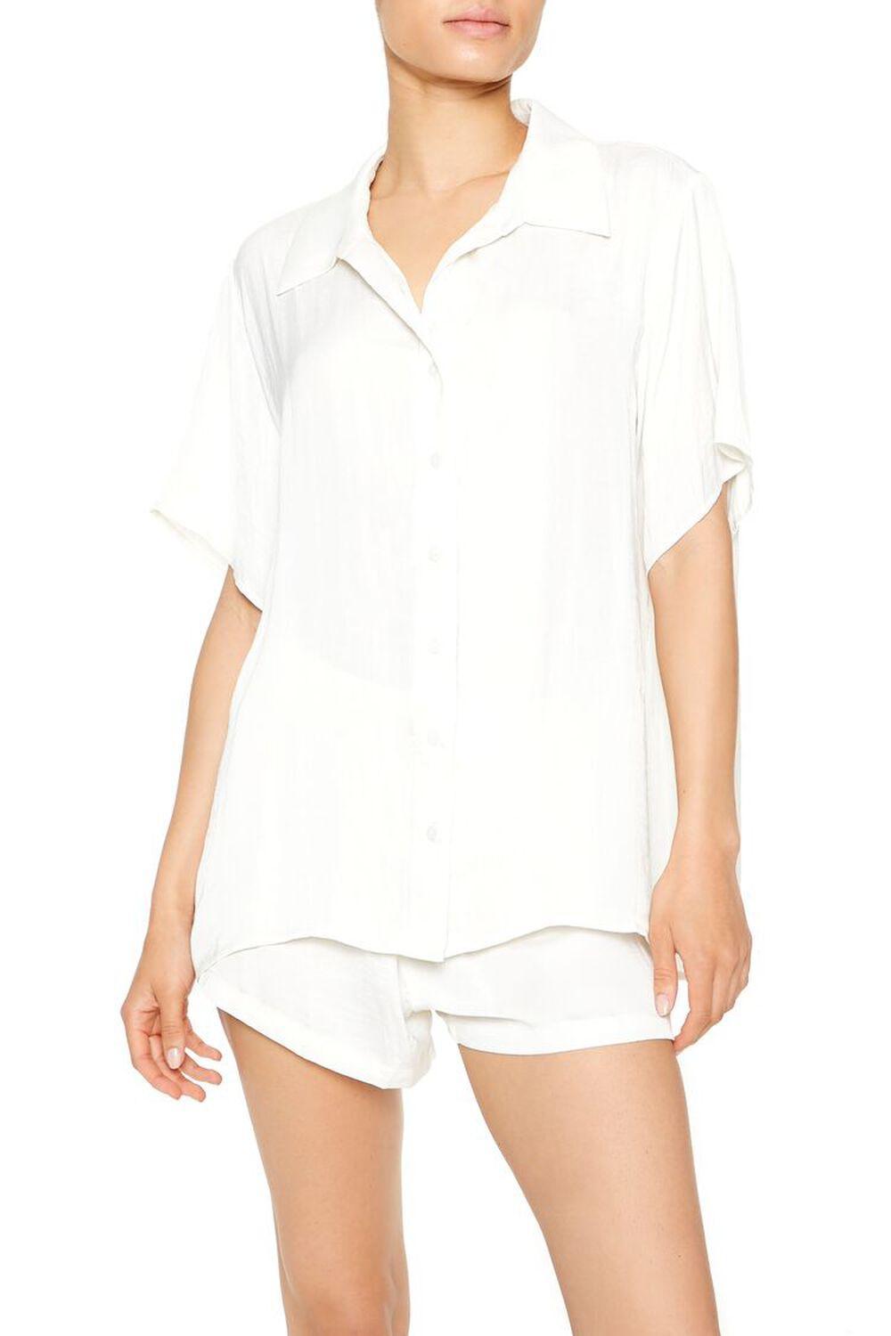 Satin Boxer Pajama Shorts | Forever 21 Product Image