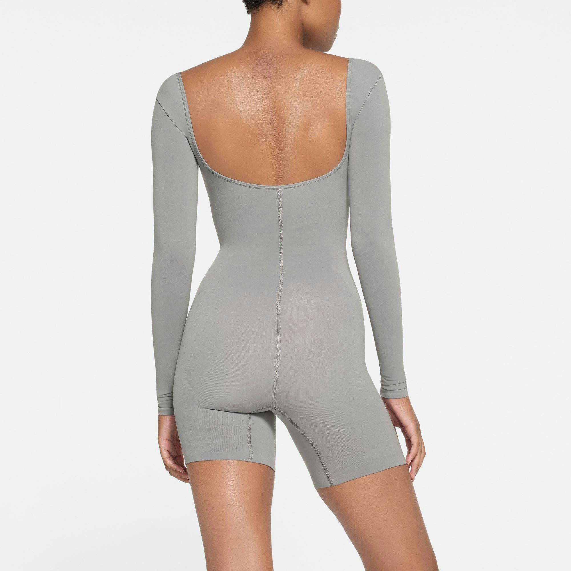 SEAMLESS SCULPT LONG SLEEVE LOW BACK MID THIGH BODYSUIT | PACIFIC Product Image