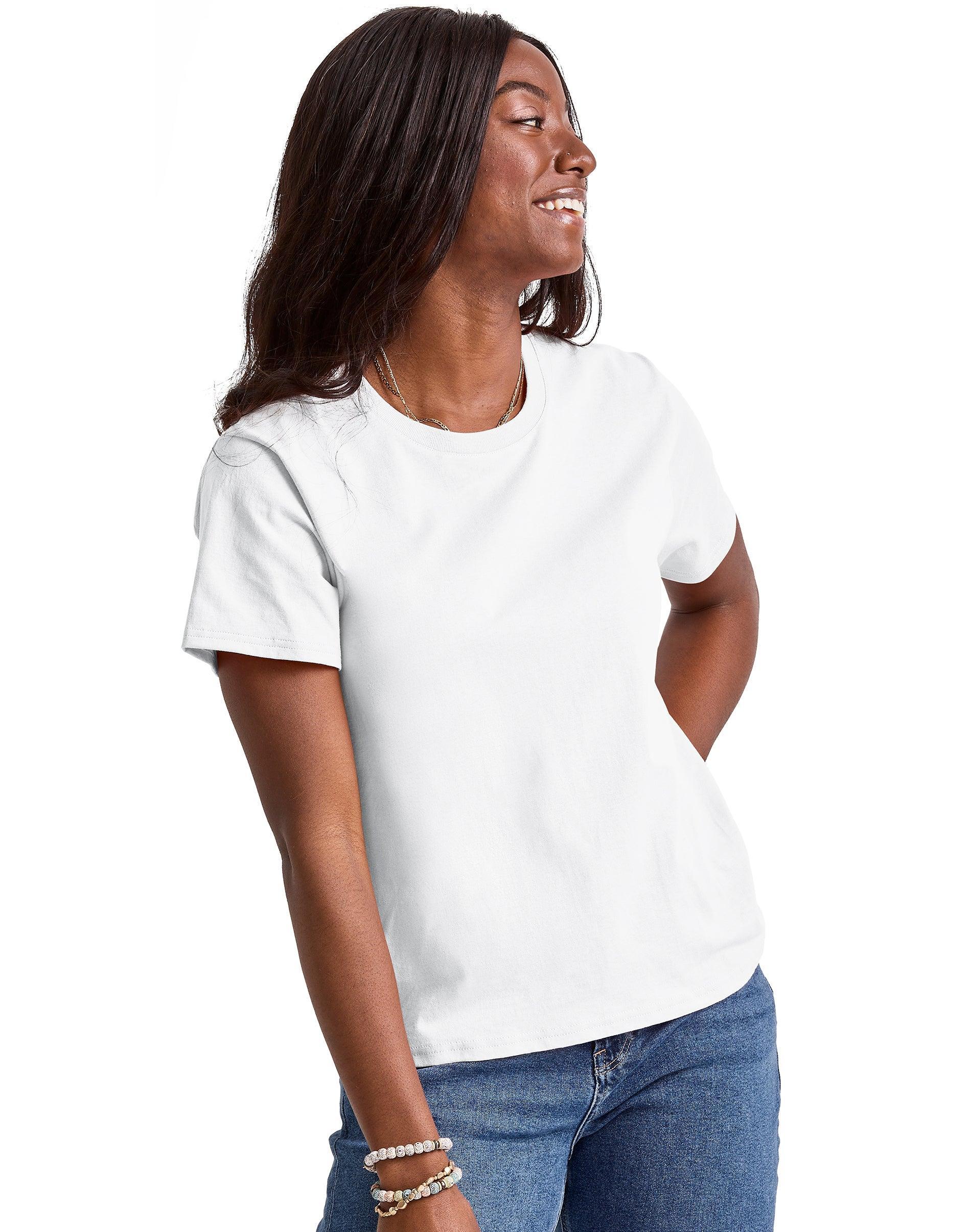 Women's Hanes® Essentials Classic Fit Tee, Size: XS, Black Product Image