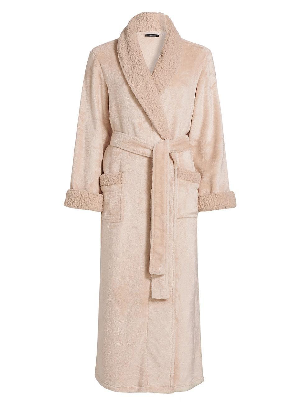 Womens Faux-Shearling Sherpa Robe Product Image