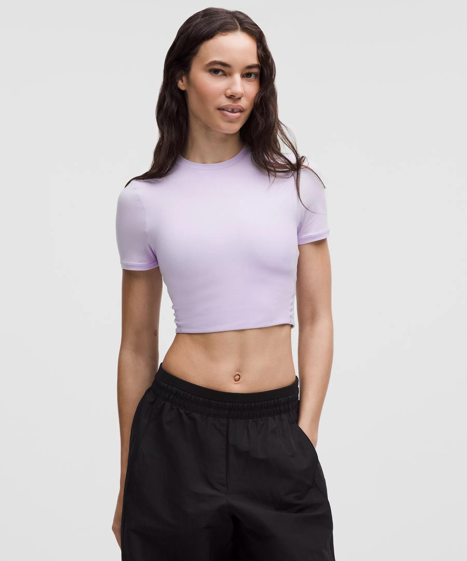 Wundermost Ultra-Soft Nulu Crewneck Cropped T-Shirt Product Image
