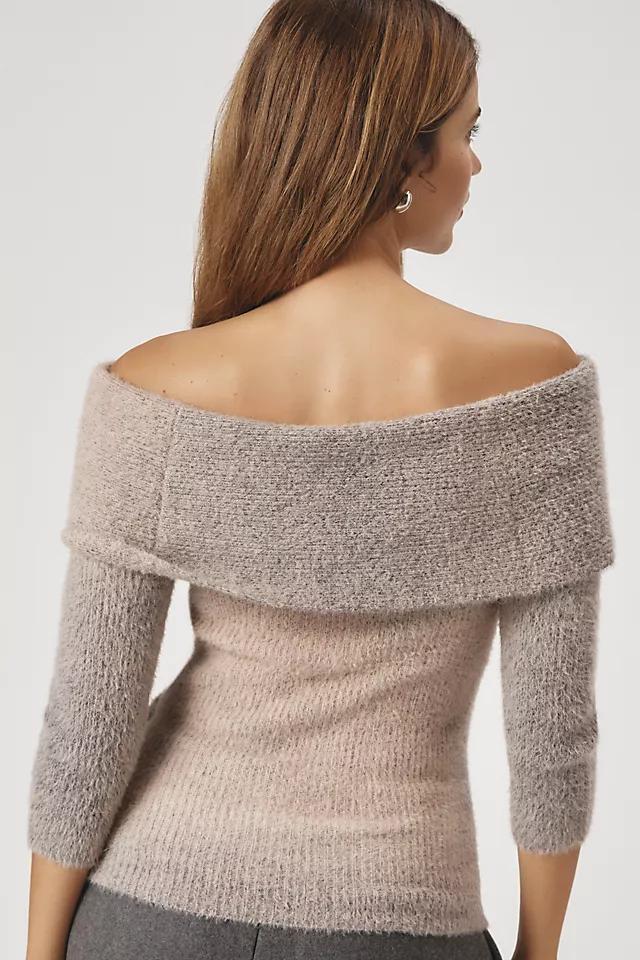 By Anthropologie Fitted Off-The-Shoulder Sweater Product Image
