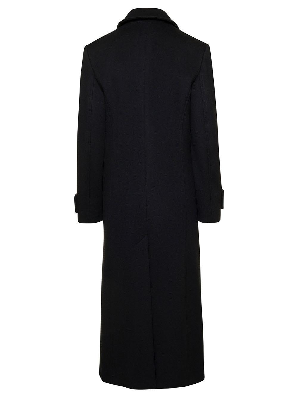 ALBERTA FERRETTI Double Breasted Coat In Black Product Image